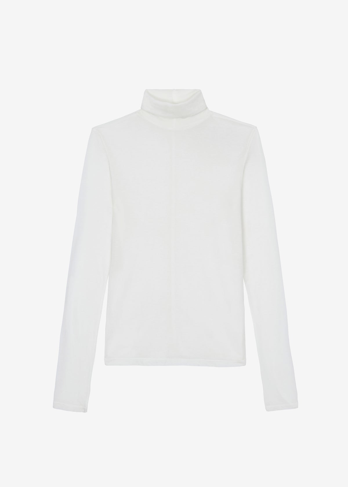 Evren Sheer Turtleneck - White - 8