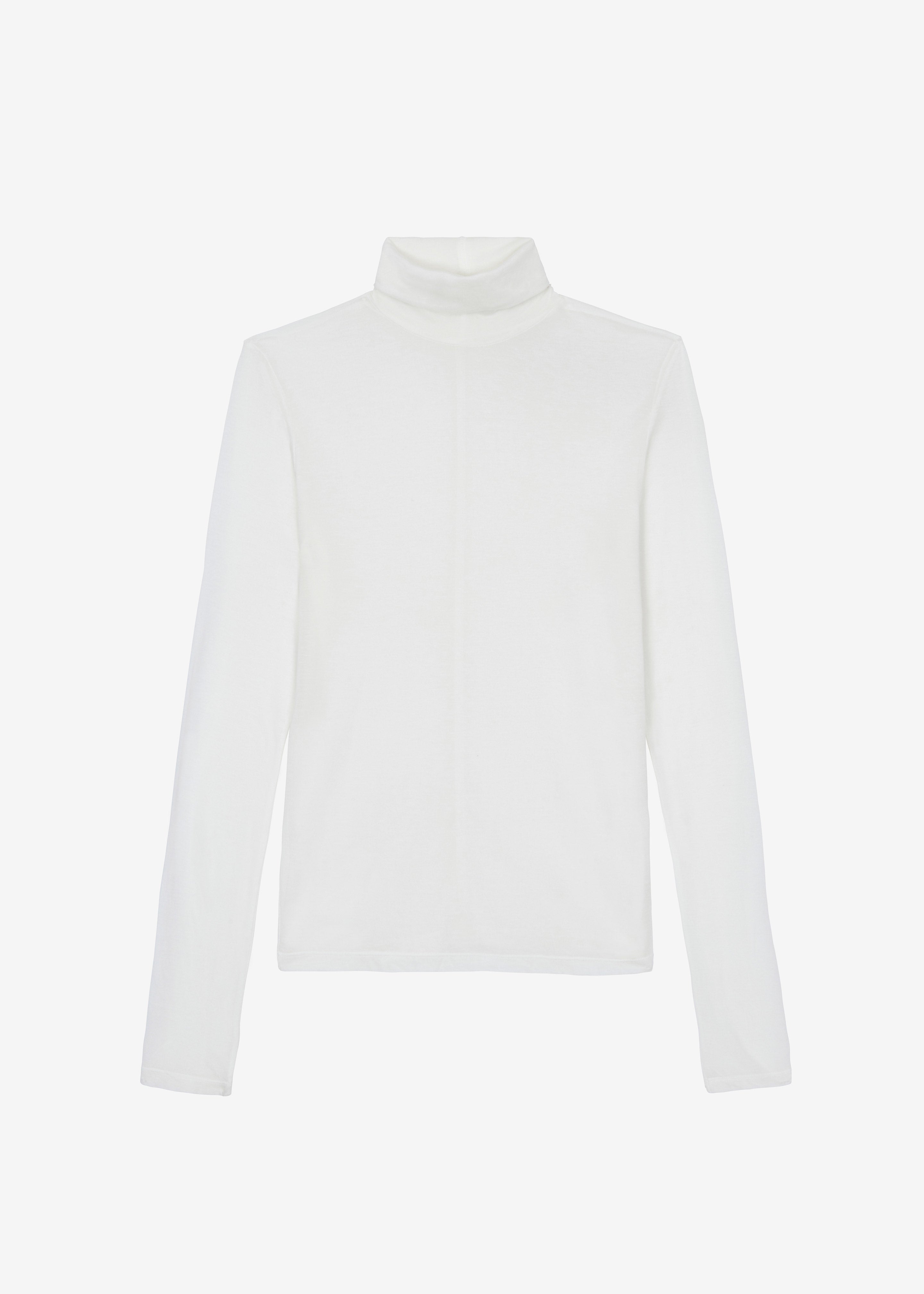 Evren Sheer Turtleneck - White - 8
