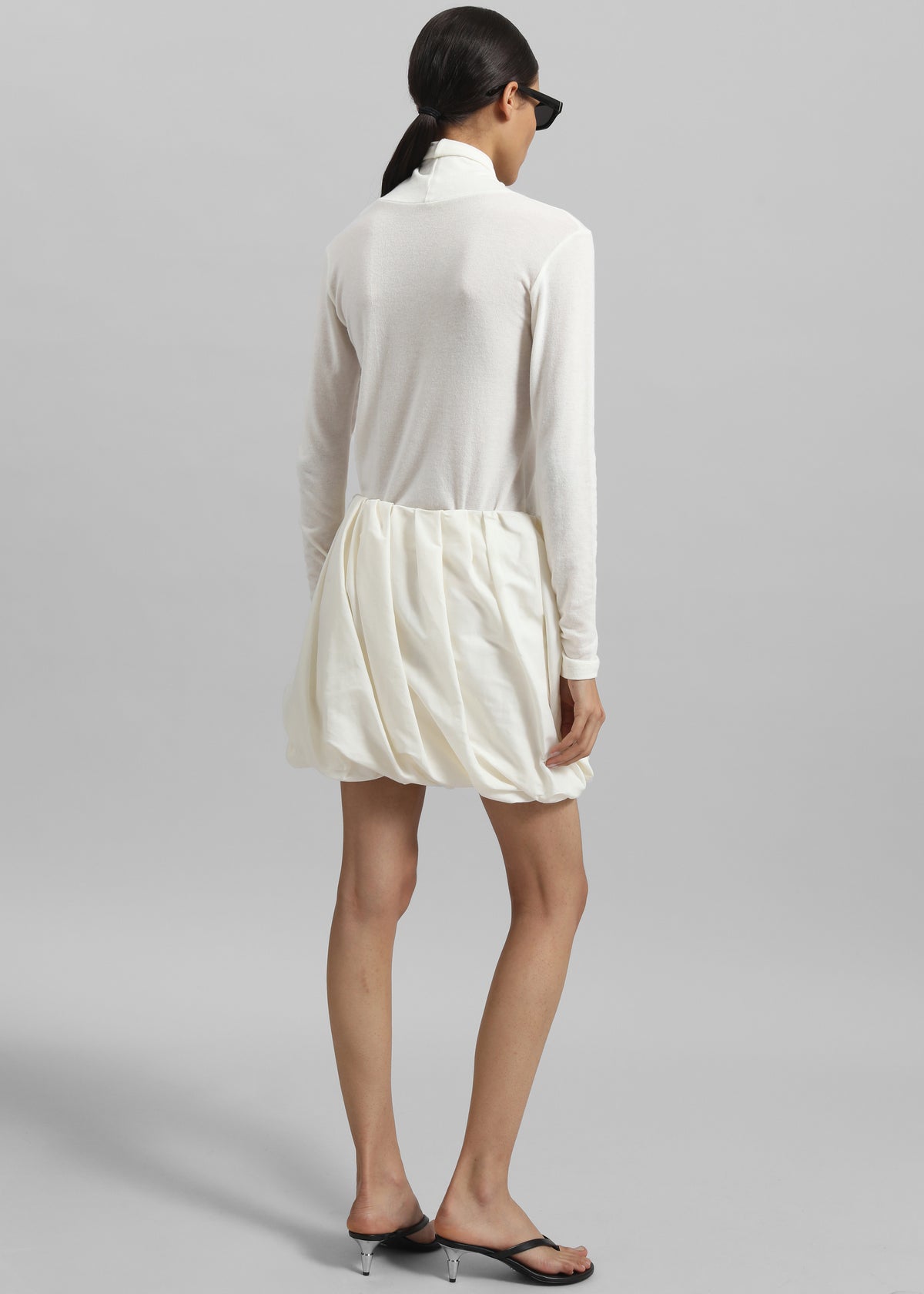 Evren Sheer Turtleneck - White - 7