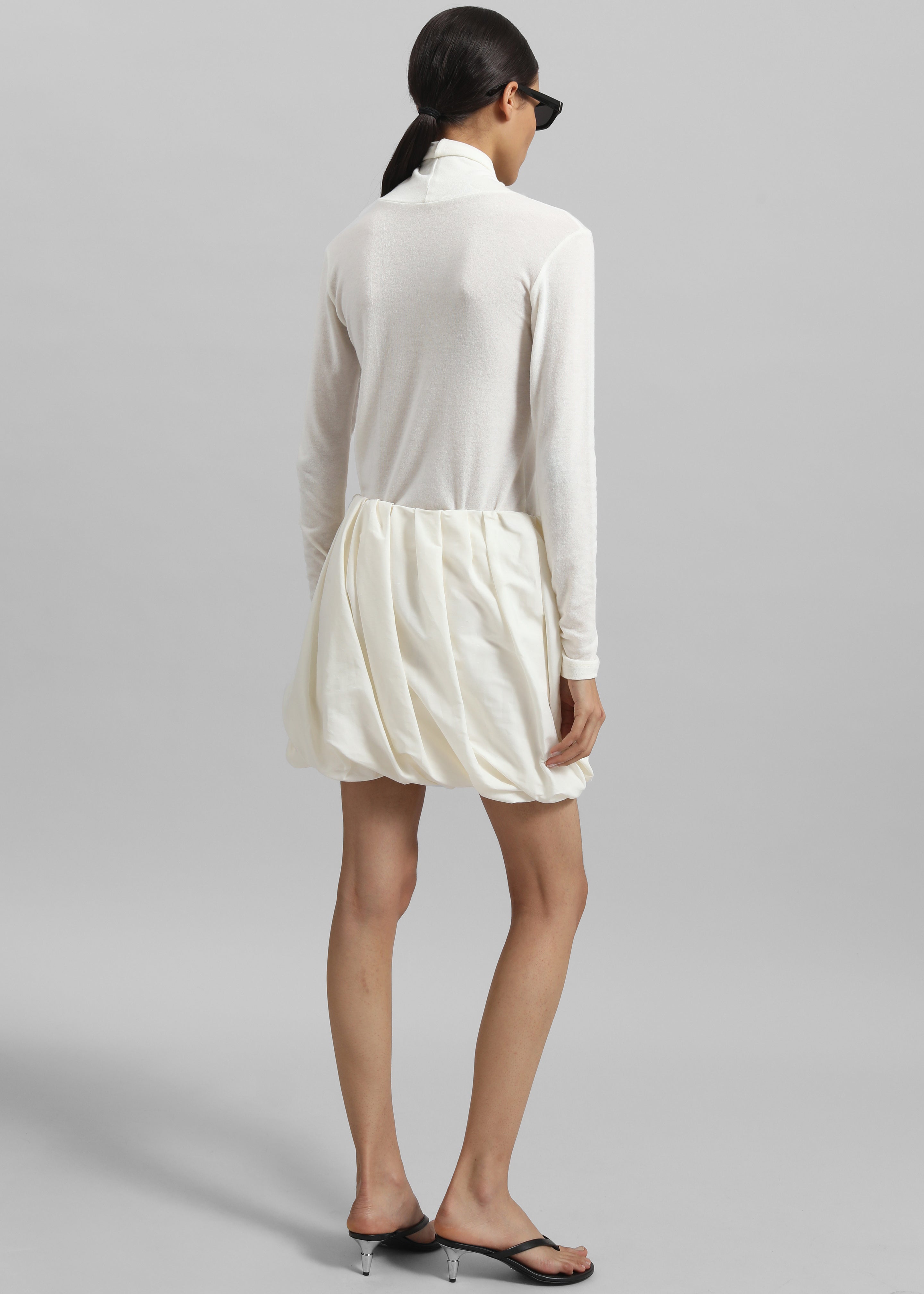 Evren Sheer Turtleneck - White - 7