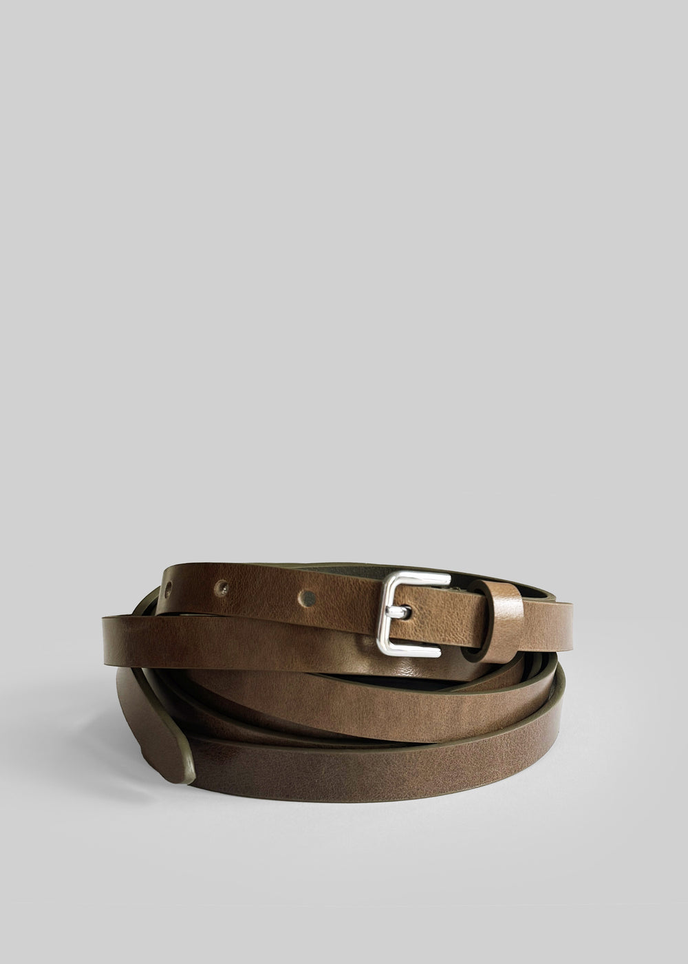 Eyam Leather Belt - Olive