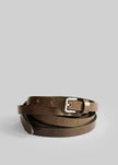 Eyam Leather Belt - Olive