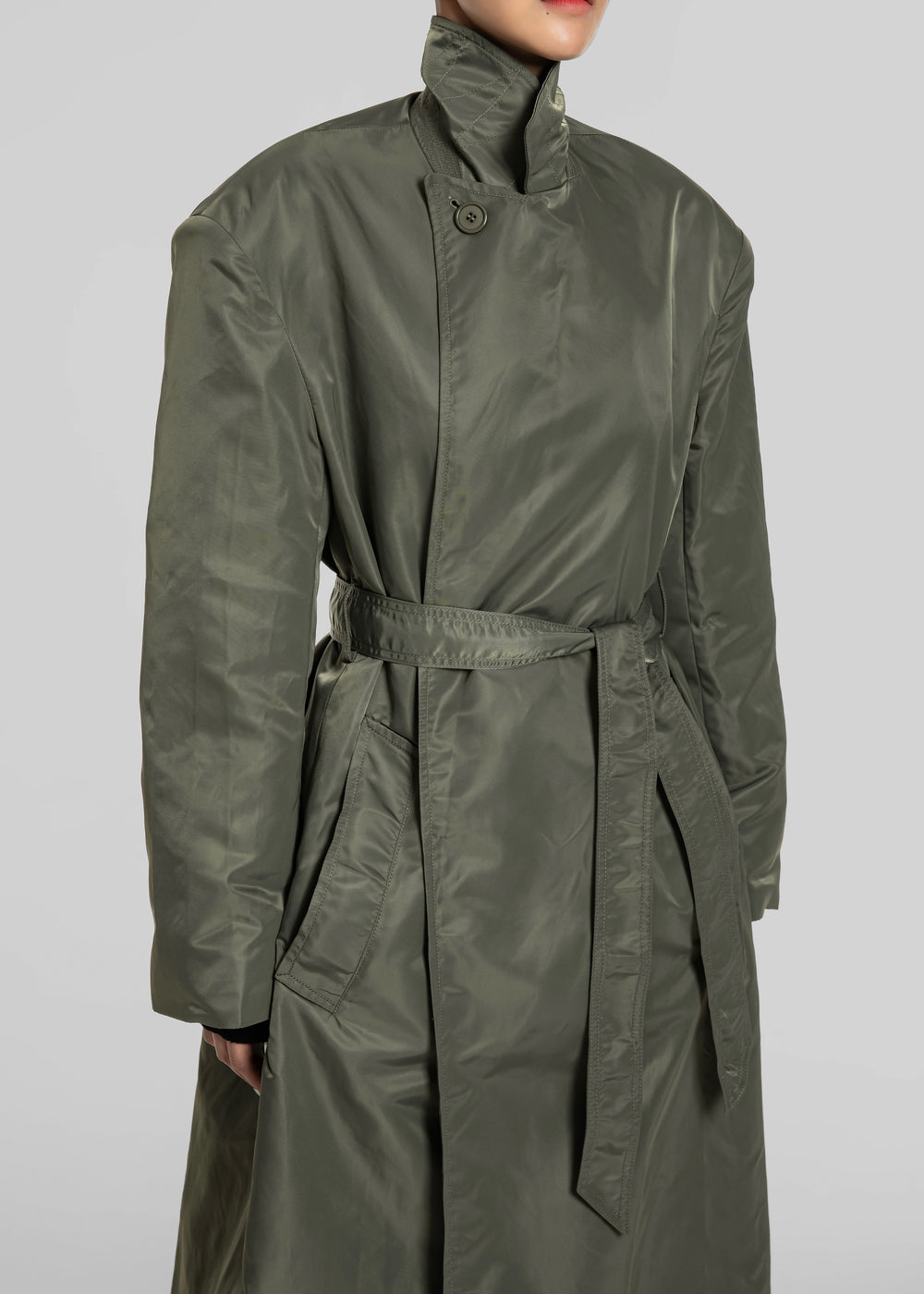 Eymi Technical Trench Coat - Olive - 1