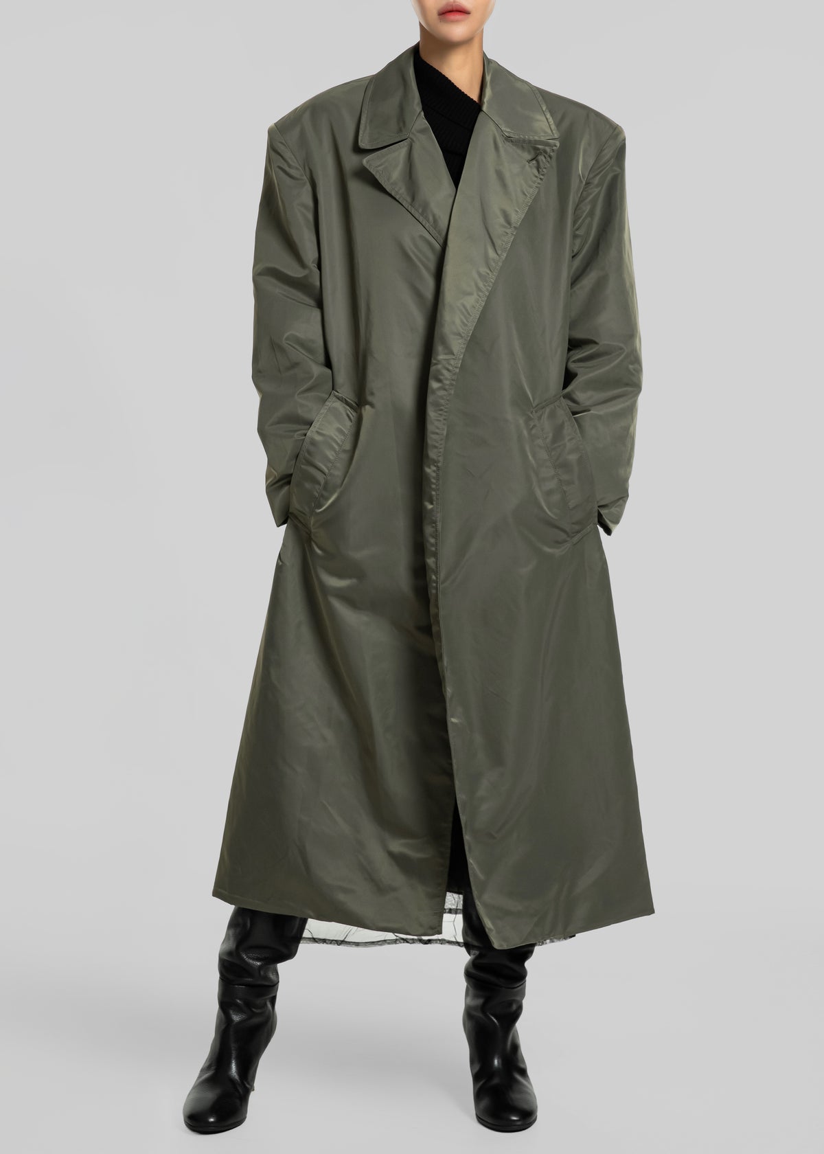 Eymi Technical Trench Coat - Olive