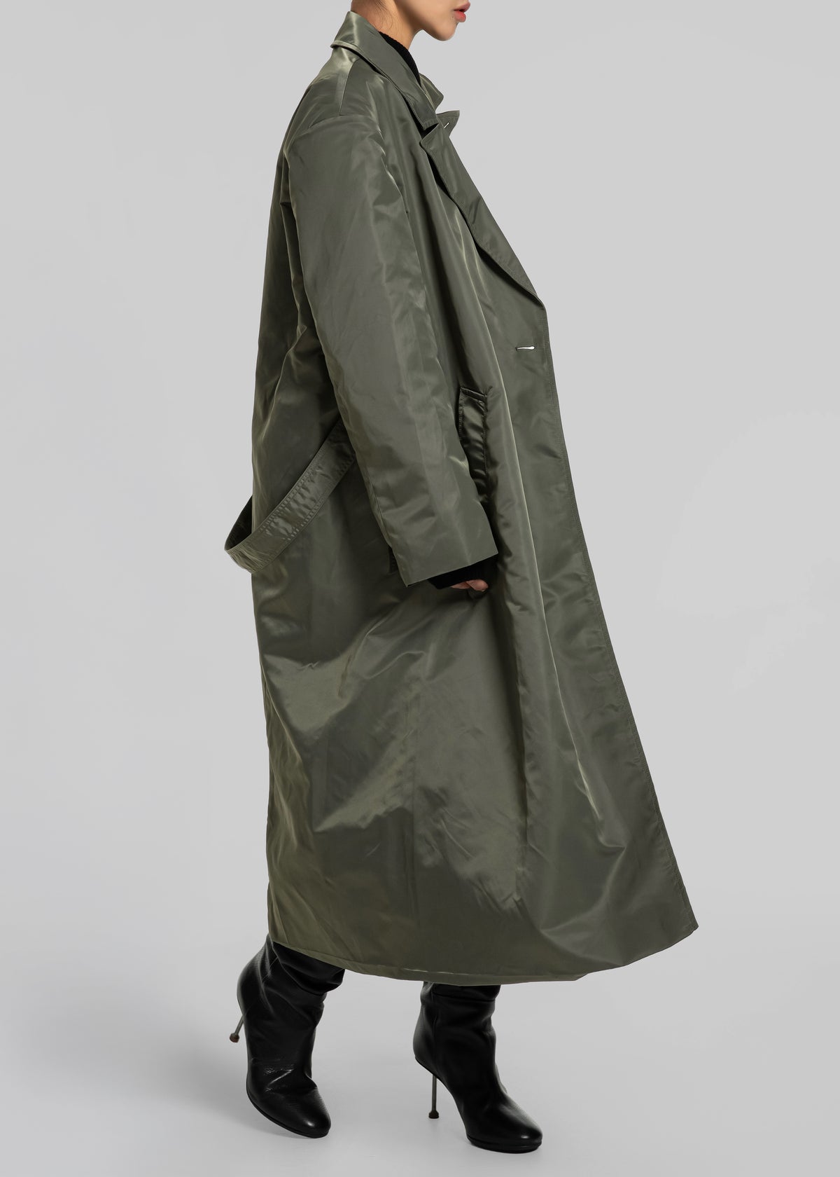 Eymi Technical Trench Coat - Olive