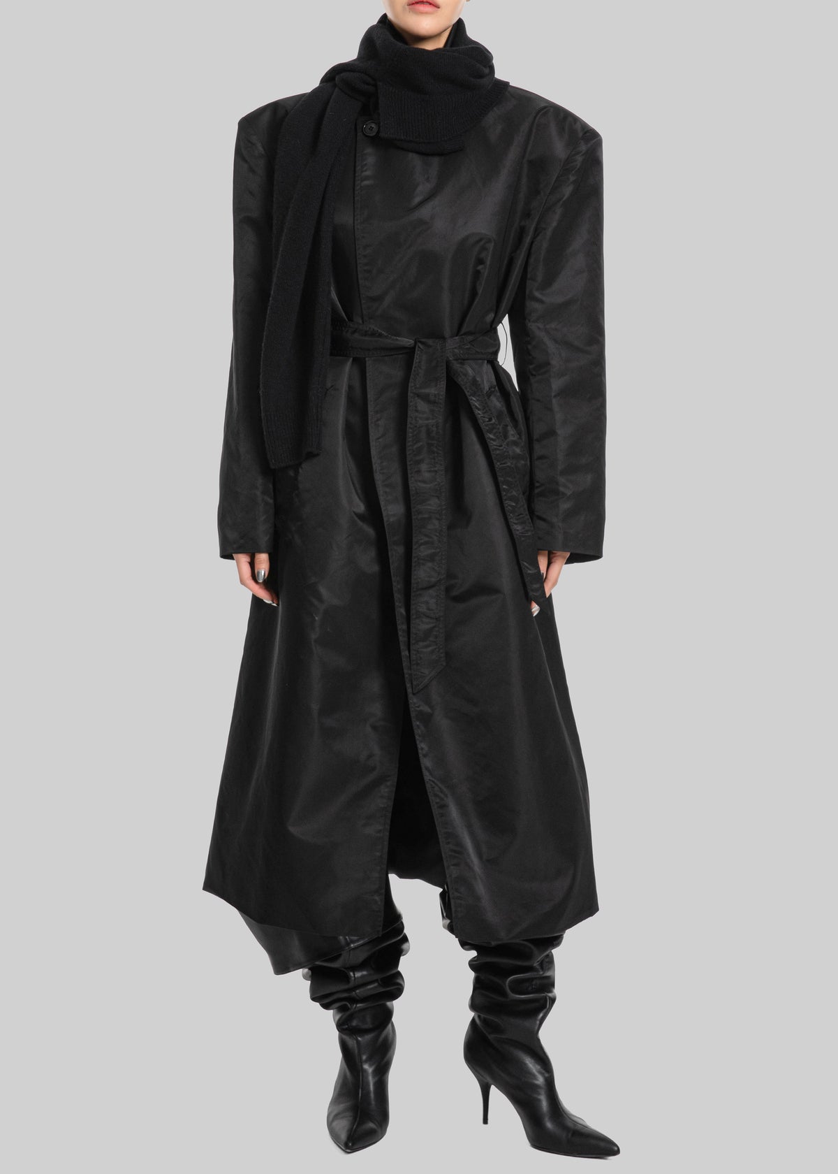 Eymi Technical Trench Coat - Black