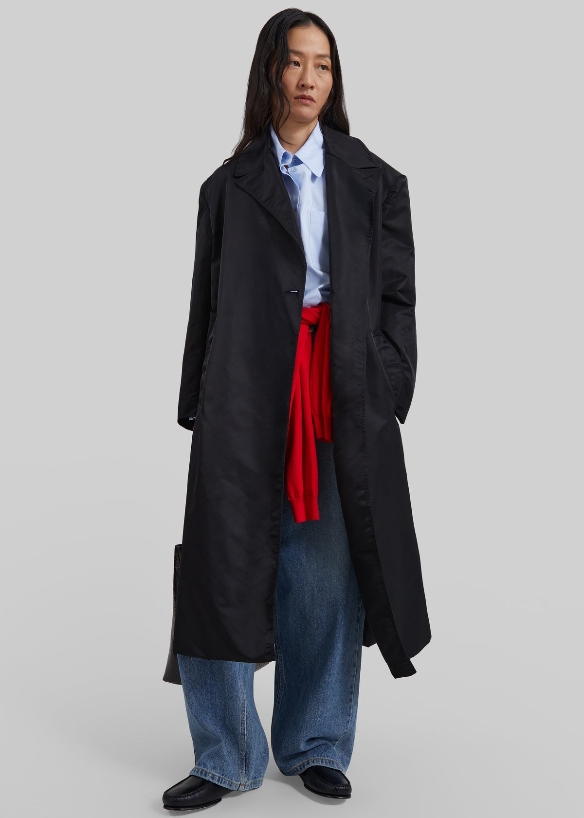 Eymi Technical Trench Coat - Black