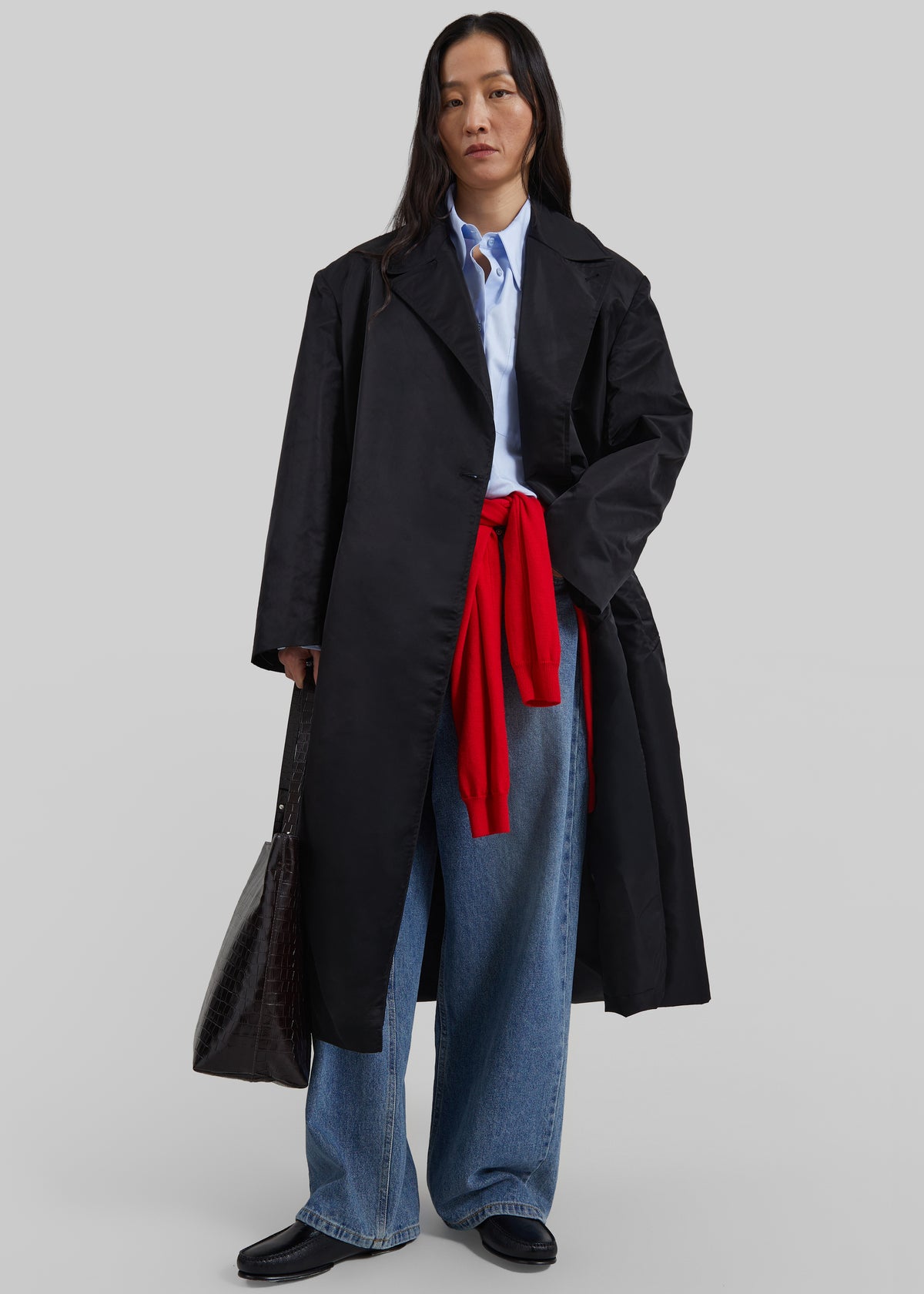 Eymi Technical Trench Coat - Black