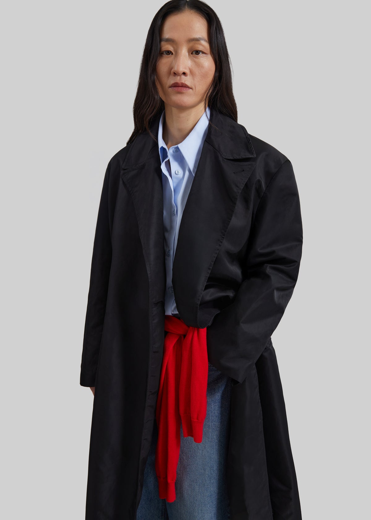 Eymi Technical Trench Coat - Black