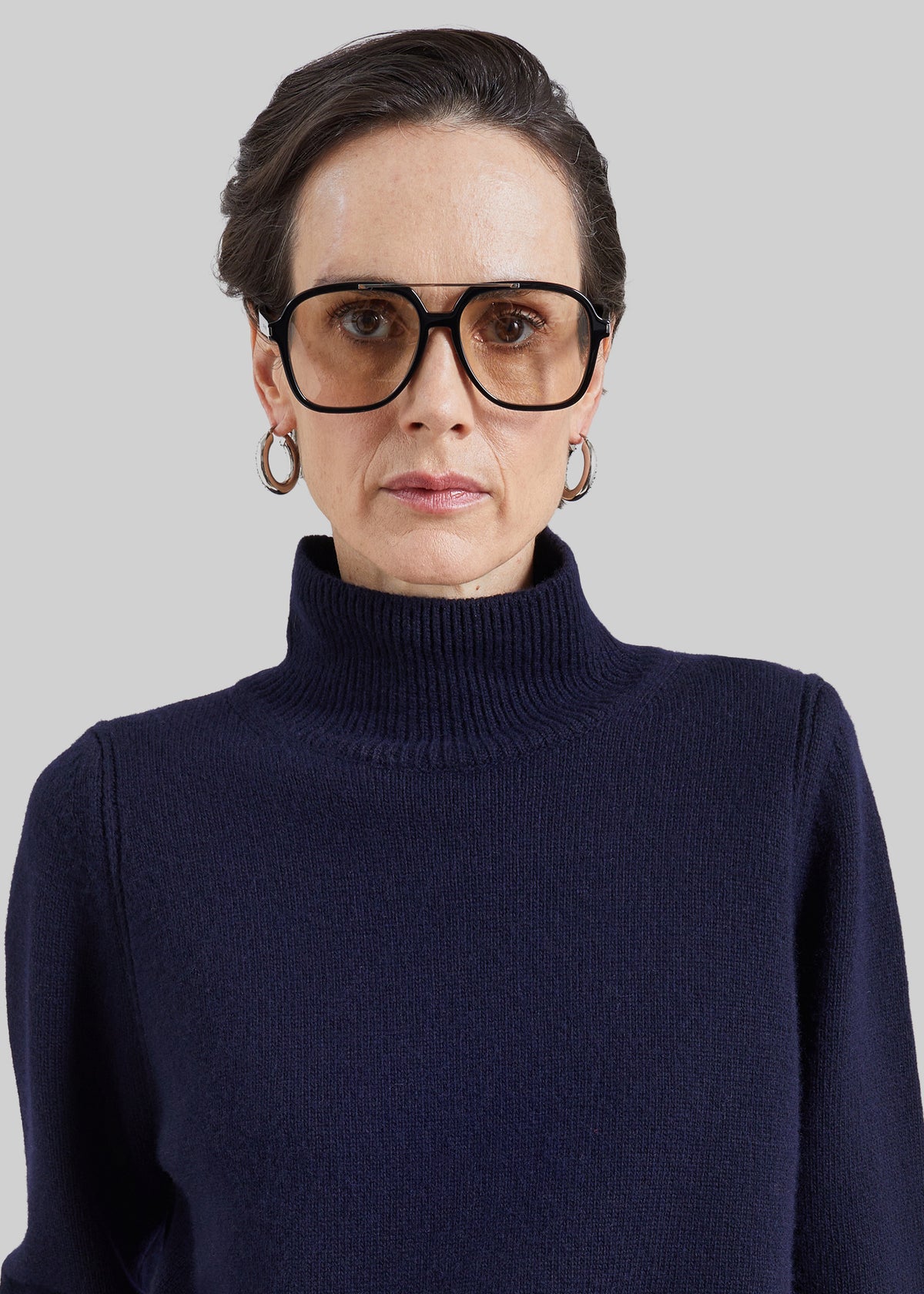 Ezy Merino Wool Mockneck Sweater - Navy
