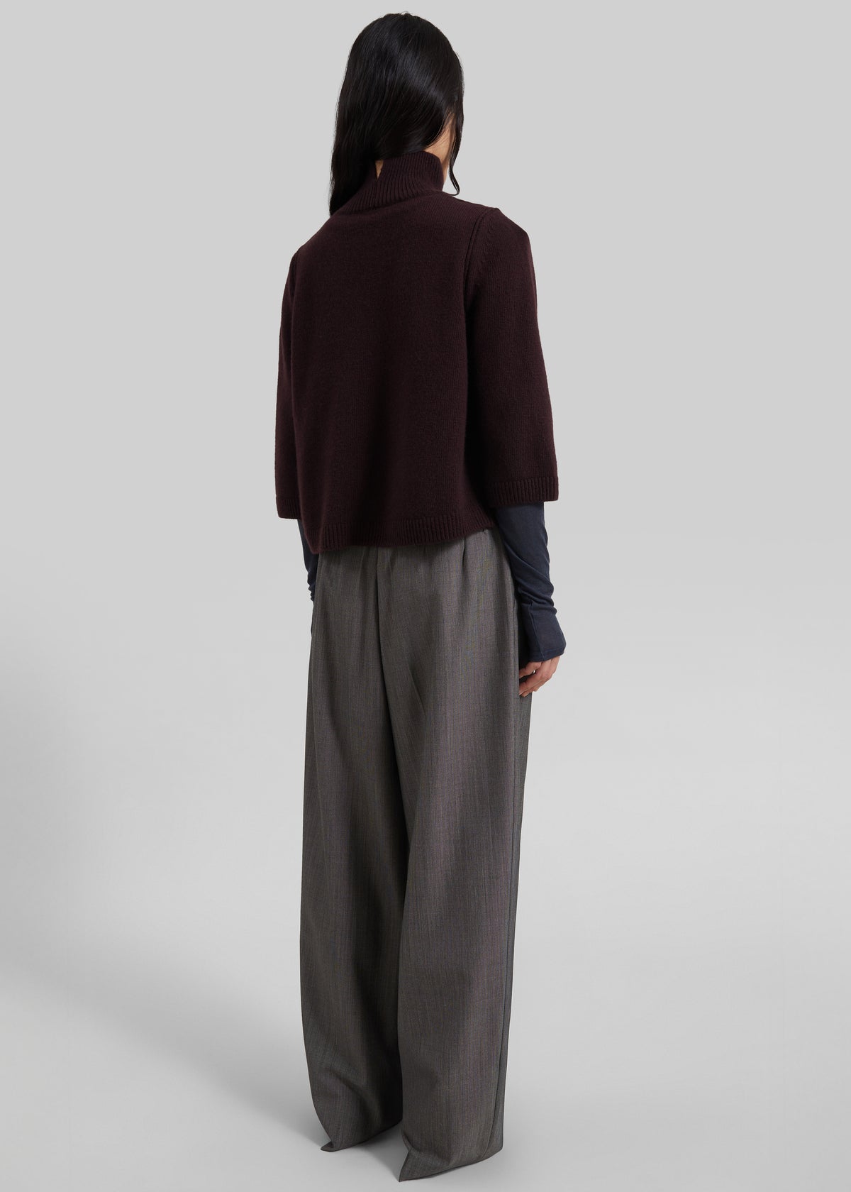 Ezy Merino Wool Mockneck Sweater - Burgundy
