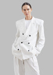 Fargo Oversized Padded Blazer - White