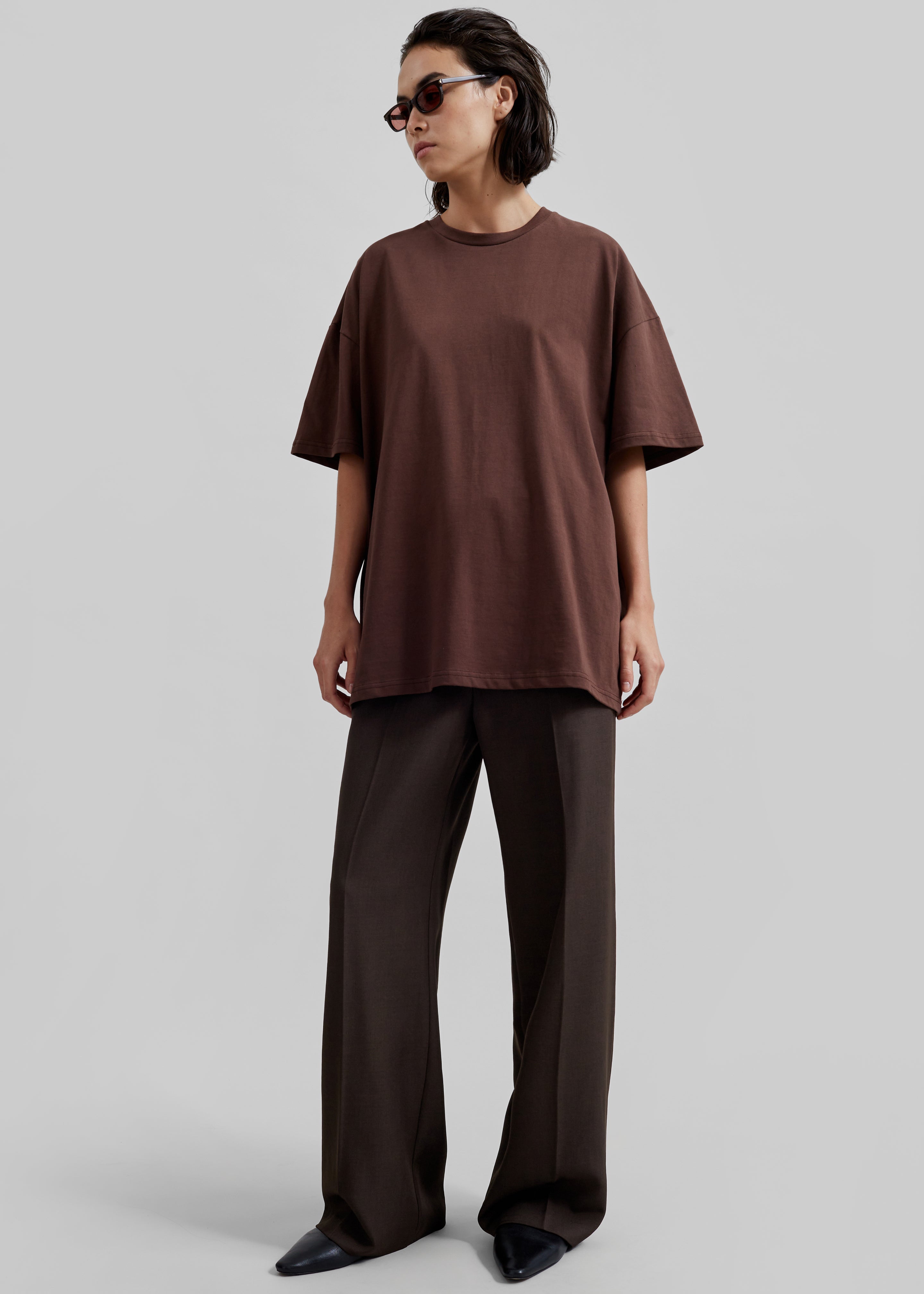 Faro Boxy Tee - Brown - 2