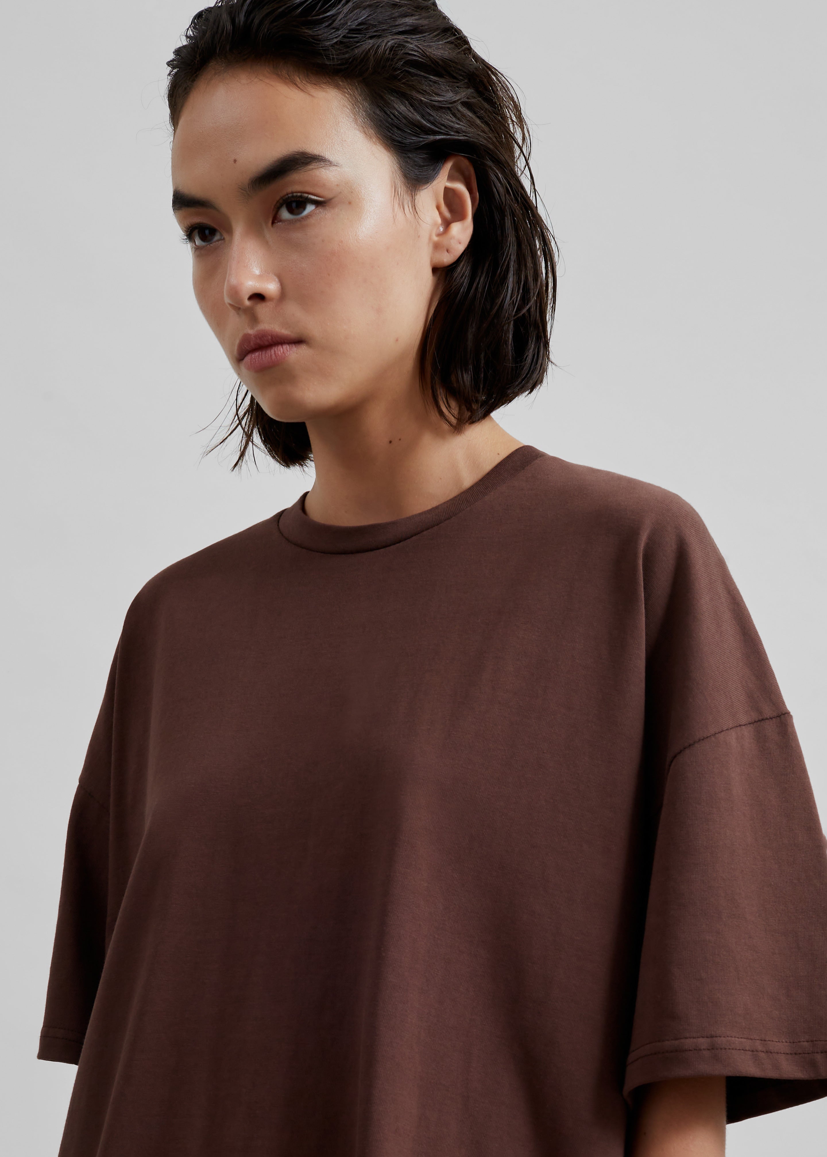 Faro Boxy Tee - Brown - 3