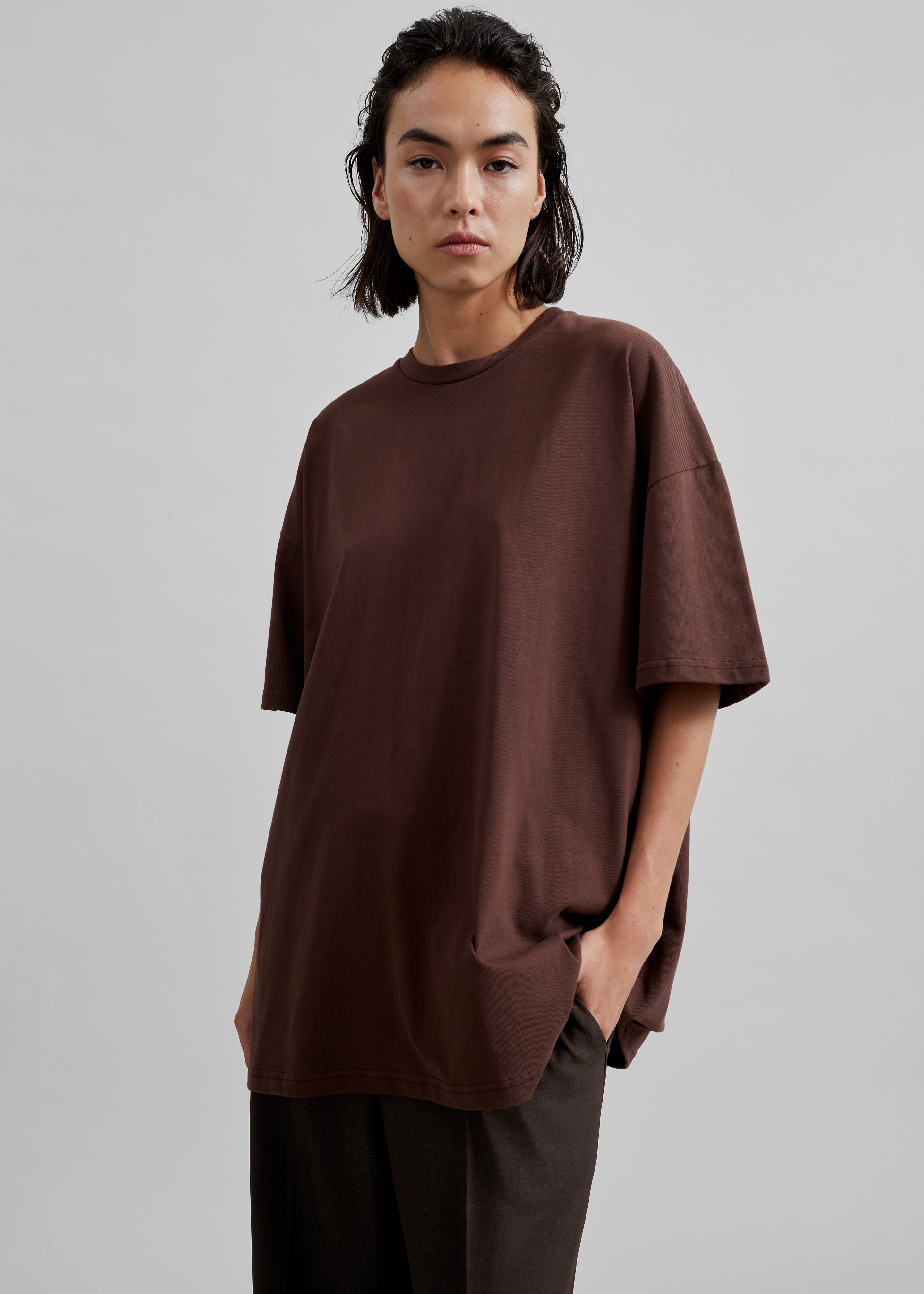 Faro Boxy Tee - Brown - 6