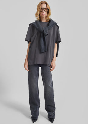 Faro Boxy Tee - Charcoal