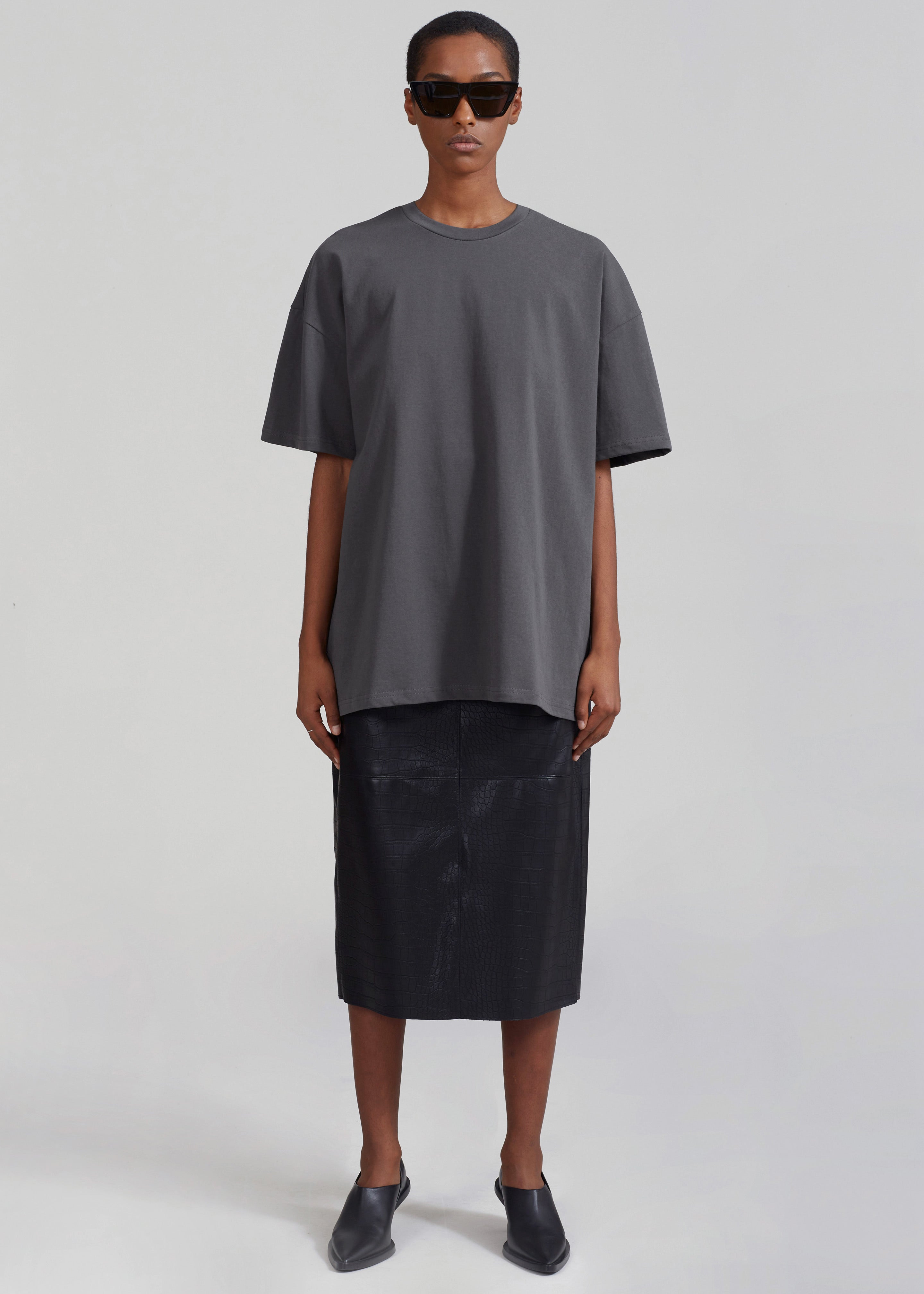 Faro Boxy Tee - Charcoal - 2