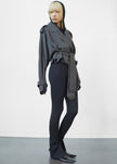 Faven Cropped Trench - Charcoal