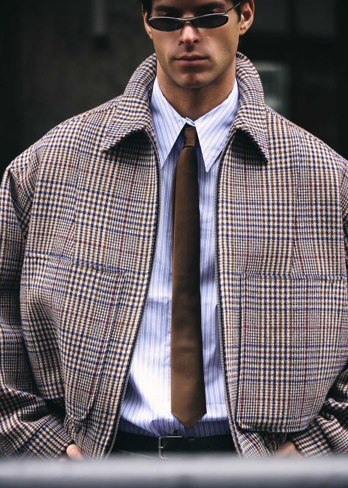 Felix Wool Jacket - Beige Glen Plaid - 6
