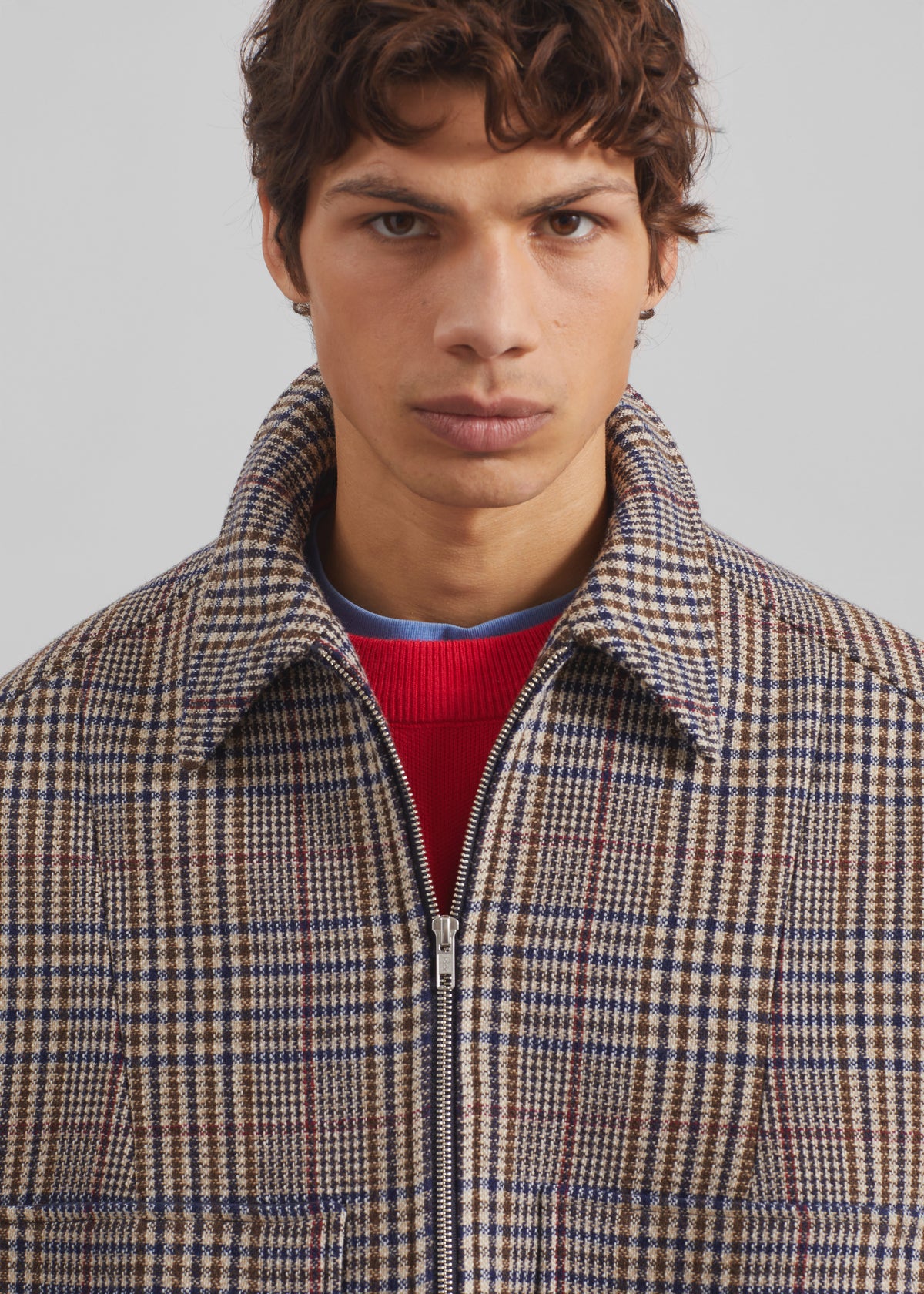 Felix Wool Jacket - Beige Glen Plaid - 4
