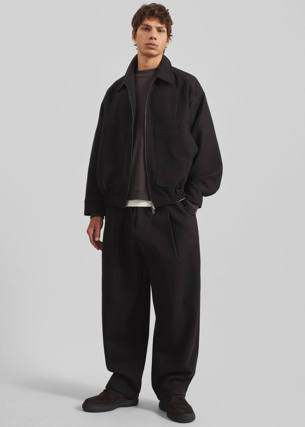 Felix Wool Blend Jacket - Black - 1