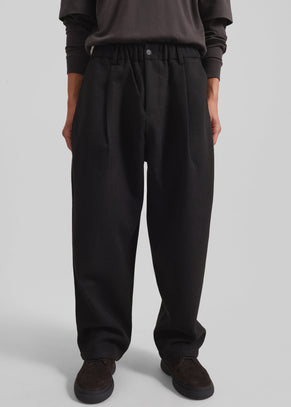 Felix Wool Blend Trousers - Black