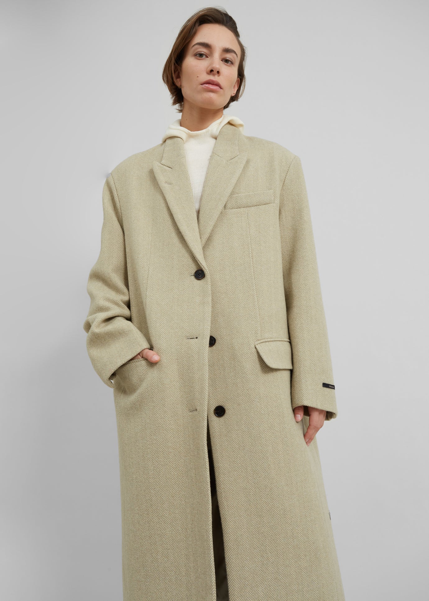 Fia Wool Coat - Beige - 1