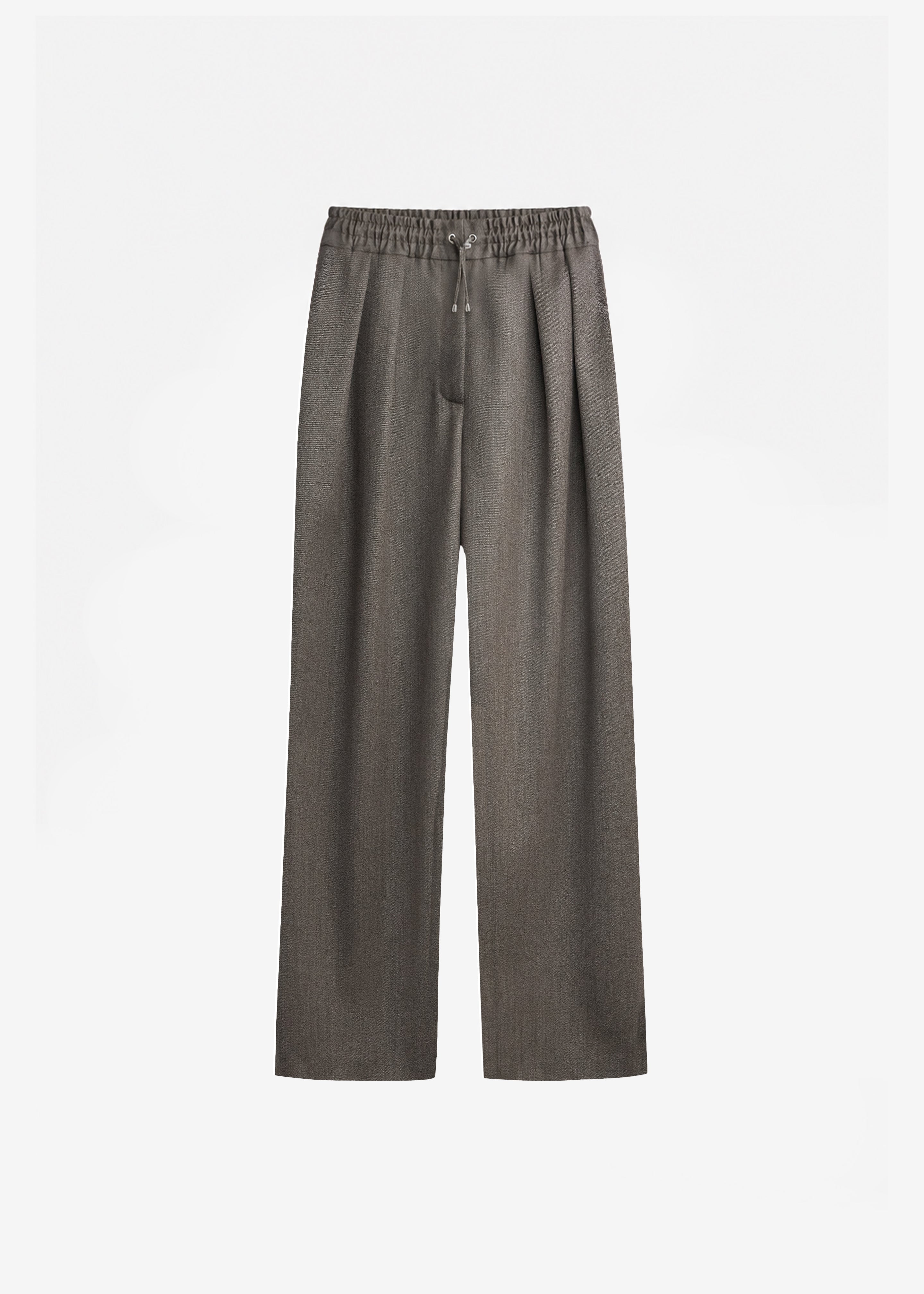 Finn Wool Elastic Pants - Beige Melange - 7
