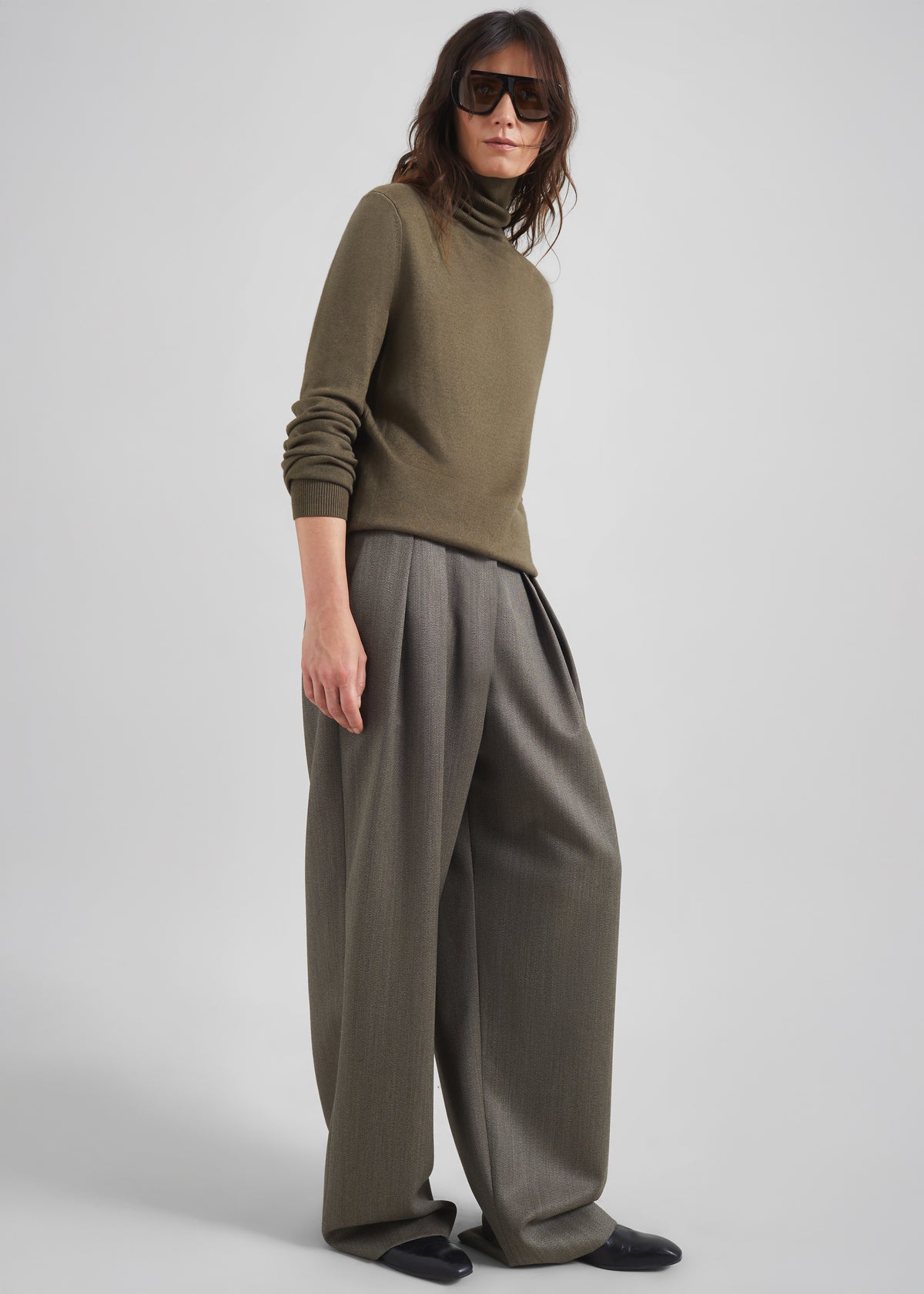 Finn Wool Elastic Pants - Beige Melange