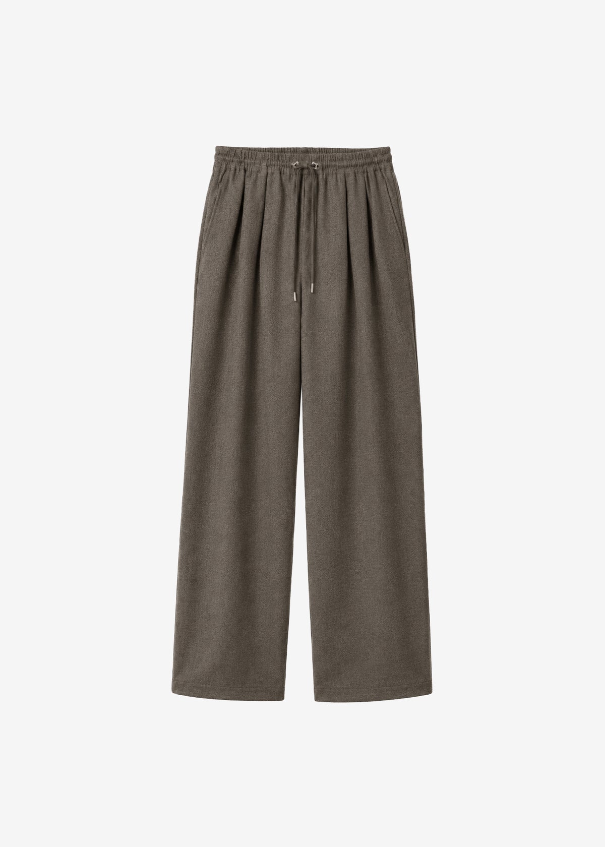 Finn Wool Elastic Pants - Beige Melange