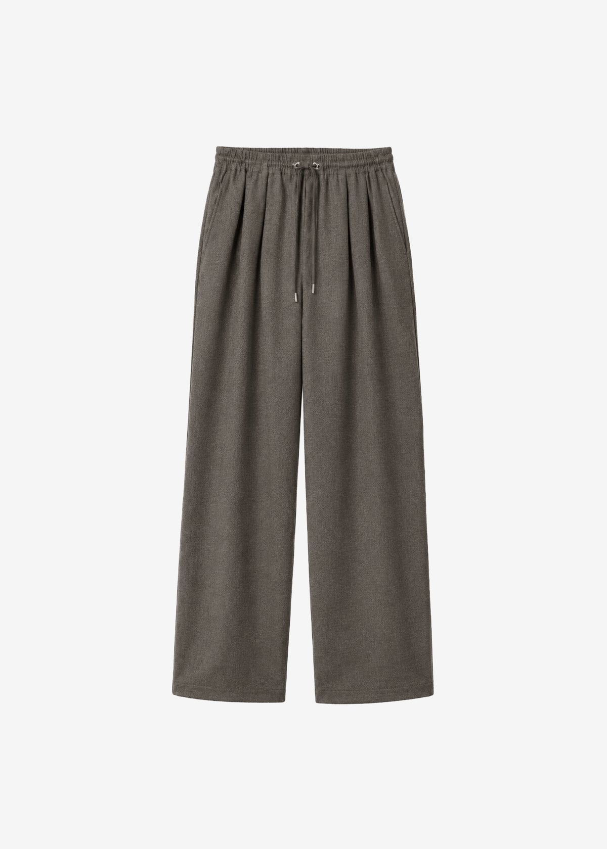 Finn Wool Elastic Pants - Beige Melange