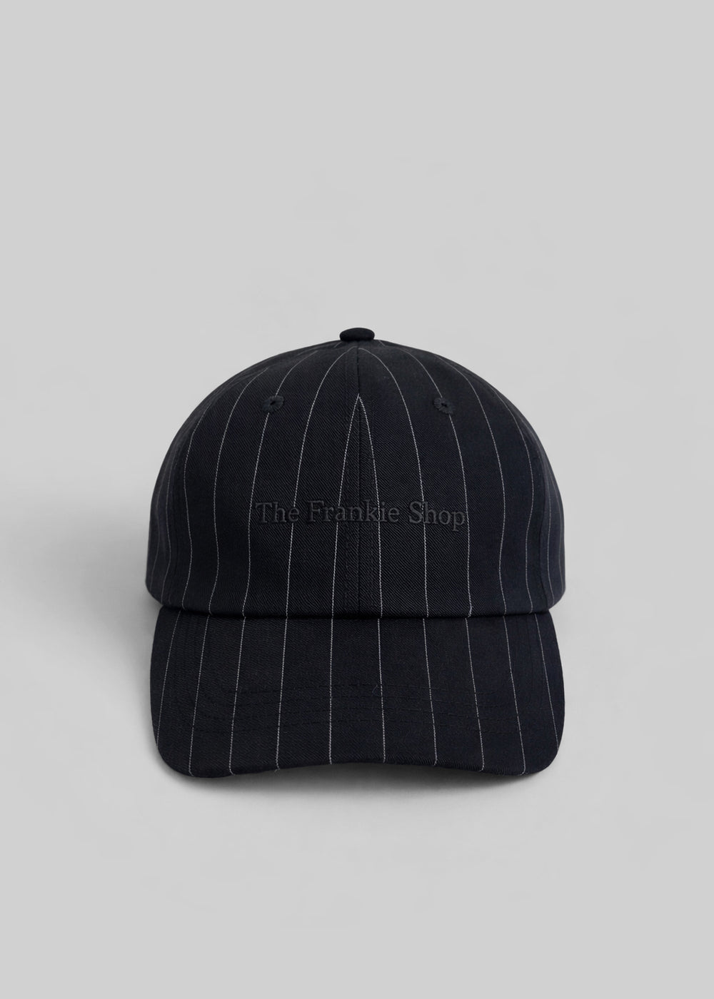 Frankie Baseball Cap - Black/White Pinstripe