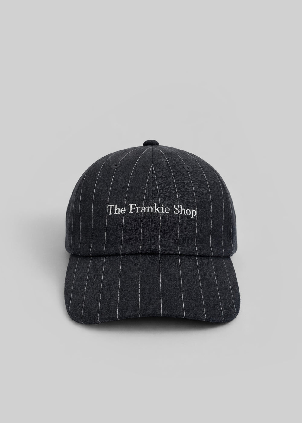 Frankie Baseball Cap - Charcoal/White Pinstripe