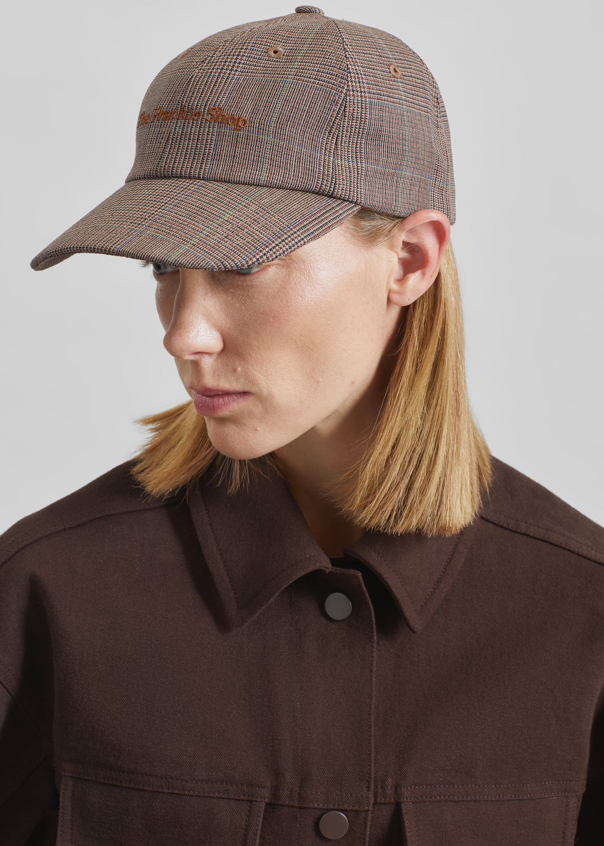Frankie Baseball Cap - Brown Glen Plaid - 3