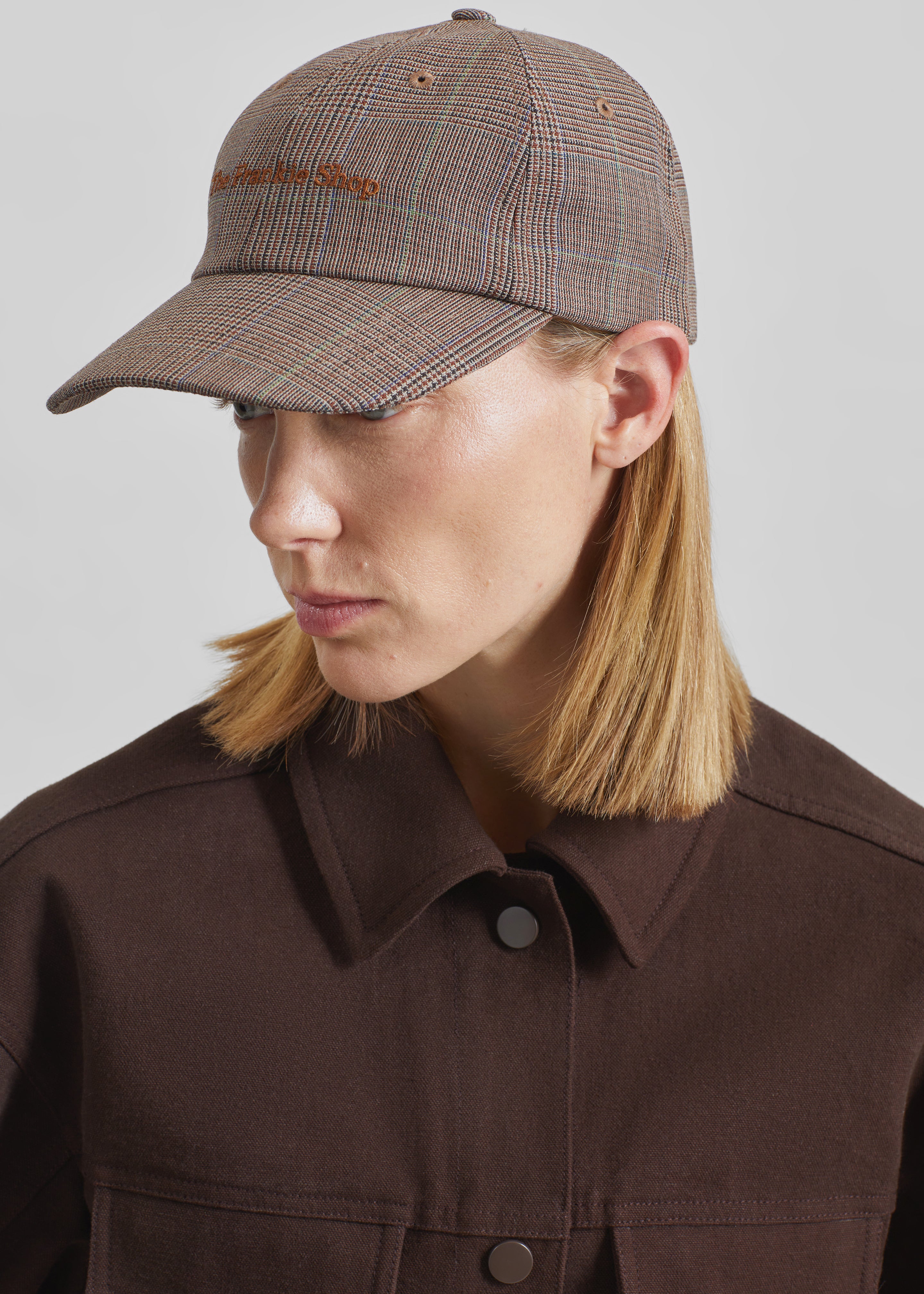 Frankie Baseball Cap - Brown Glen Plaid - 3