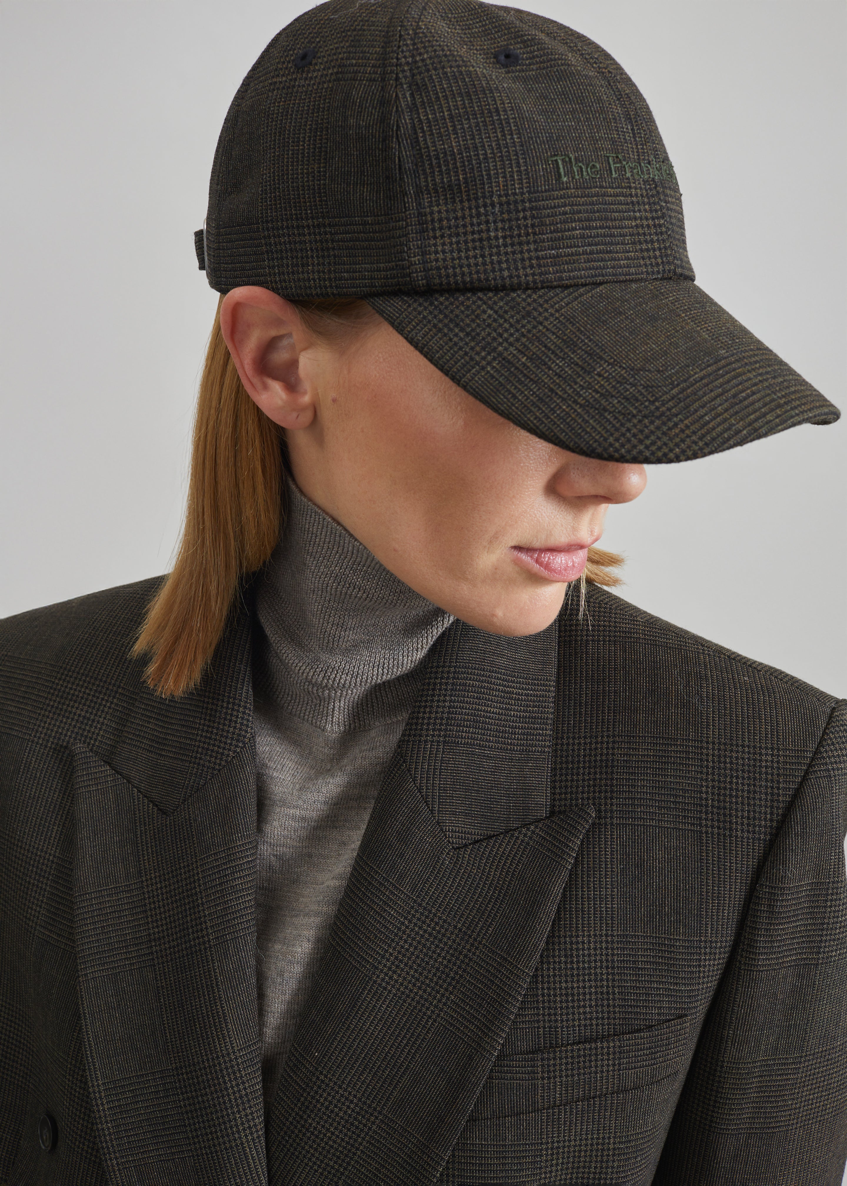 Frankie Baseball Cap - Olive Glen Plaid - 1