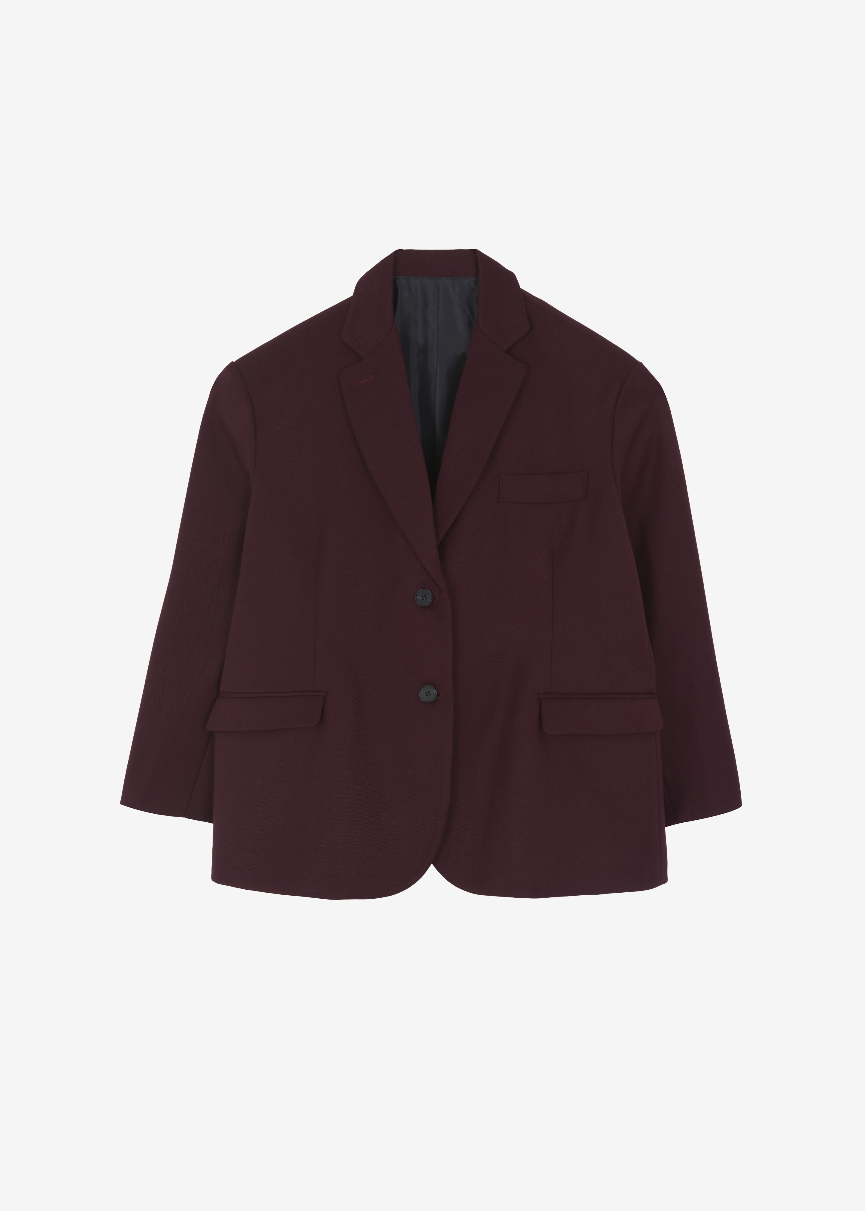 Frankie Oversized Boyfriend Blazer - Burgundy - 6