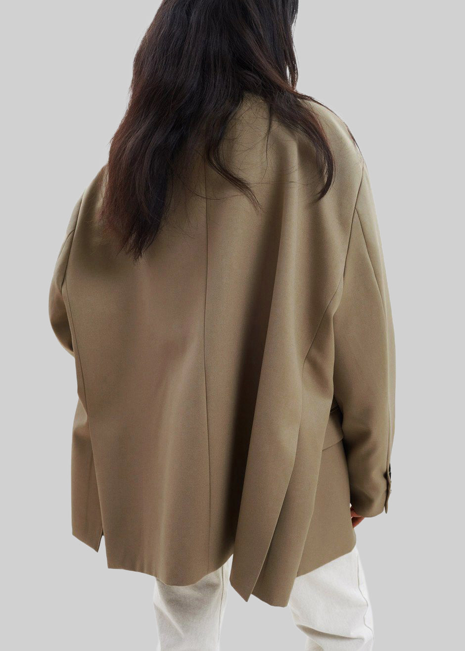 Frankie Oversized Boyfriend Blazer - Desert Taupe - 8