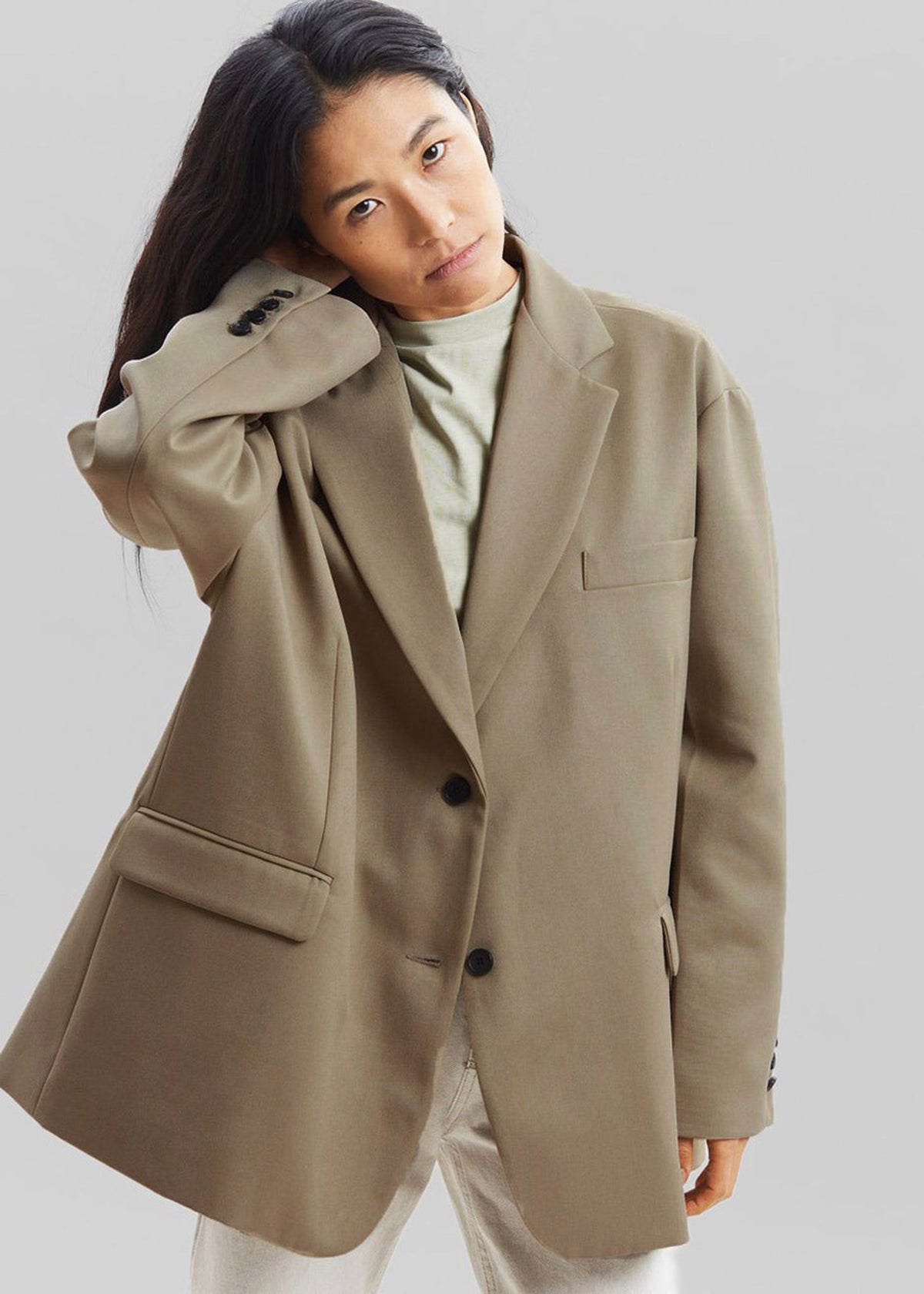 Frankie Oversized Boyfriend Blazer - Desert Taupe - 7
