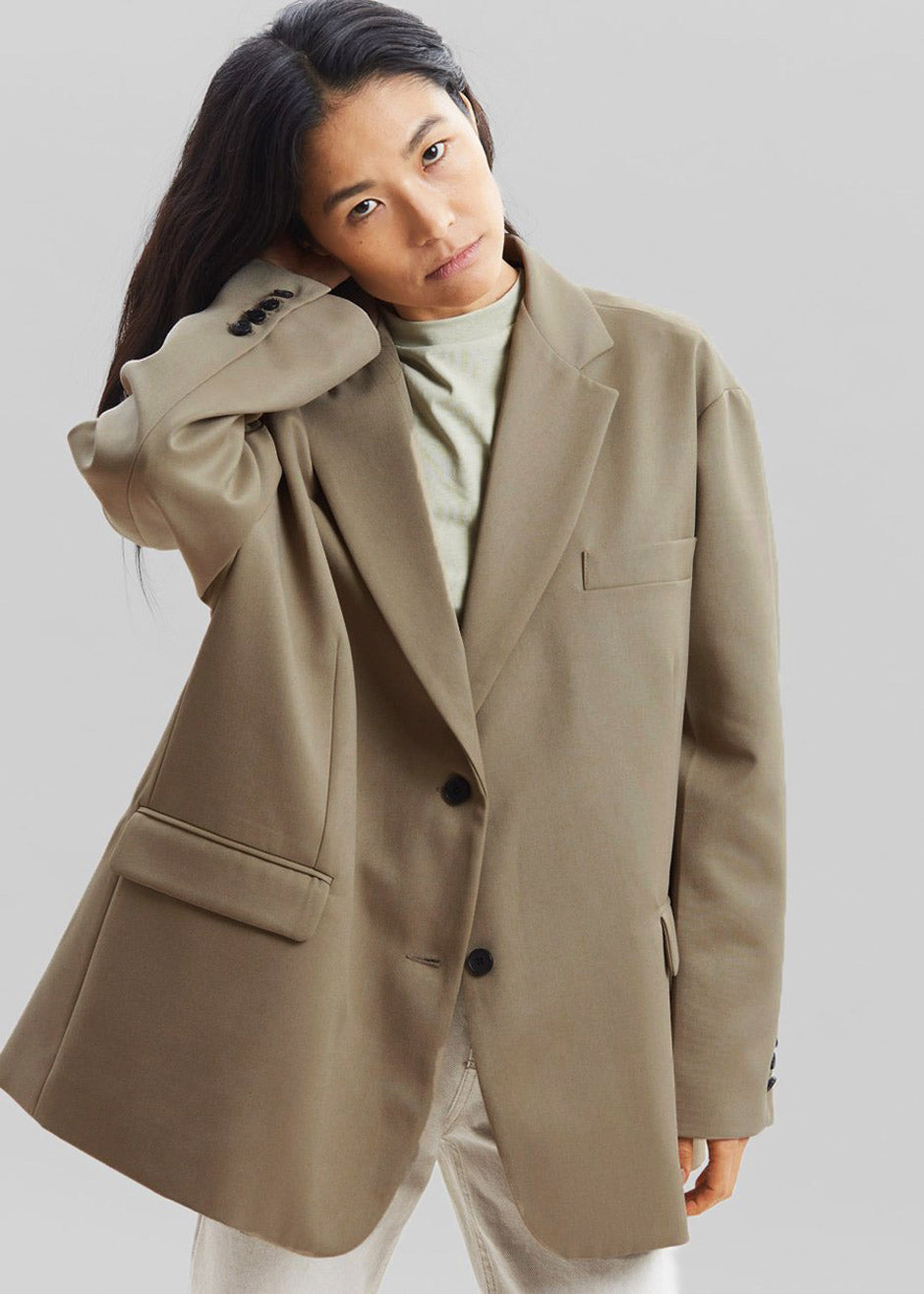 Frankie Oversized Boyfriend Blazer - Desert Taupe - 7