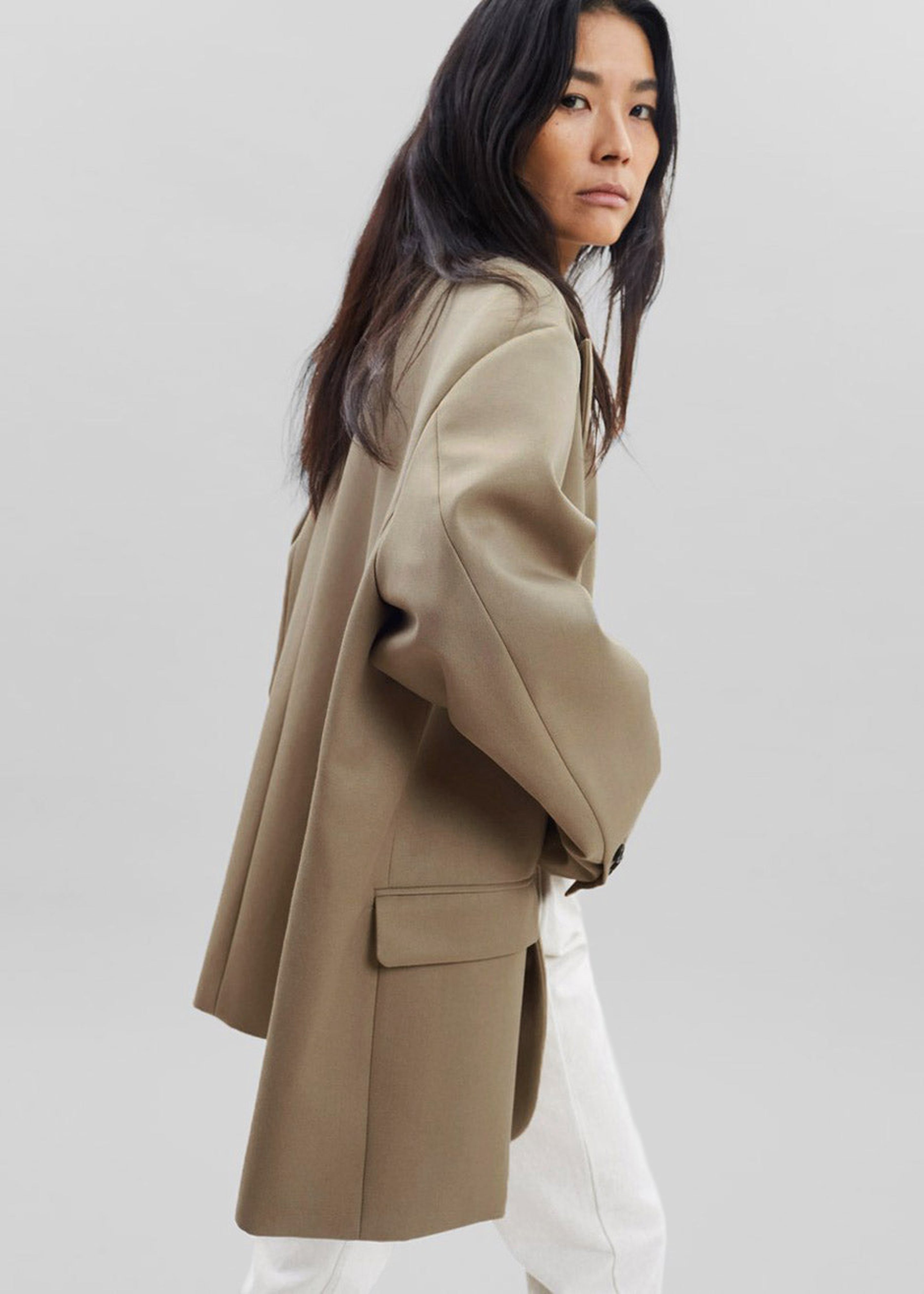 Frankie Oversized Boyfriend Blazer - Desert Taupe - 3