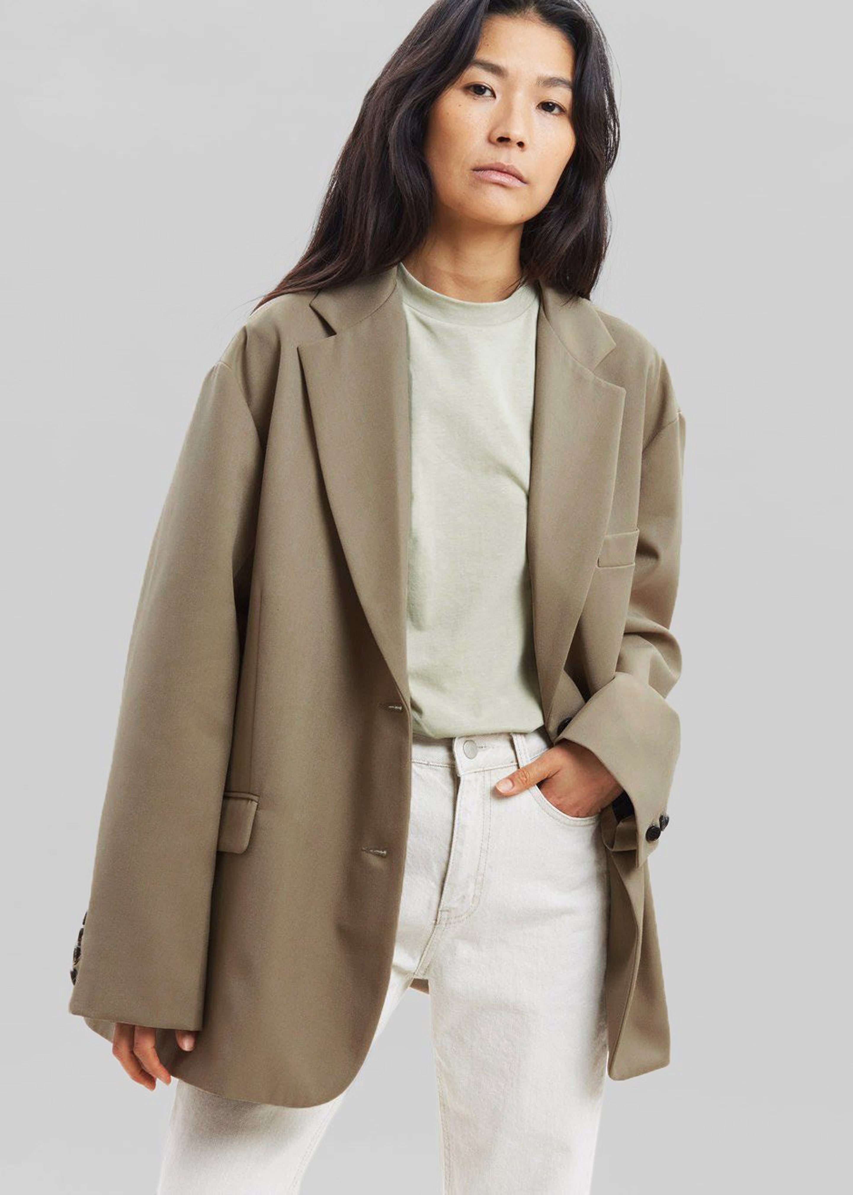 The Frankie Shop オーバーサイズボーイフレンドブレザー Frankie Oversized Boyfriend Blazer - Black – The Frankie Shop