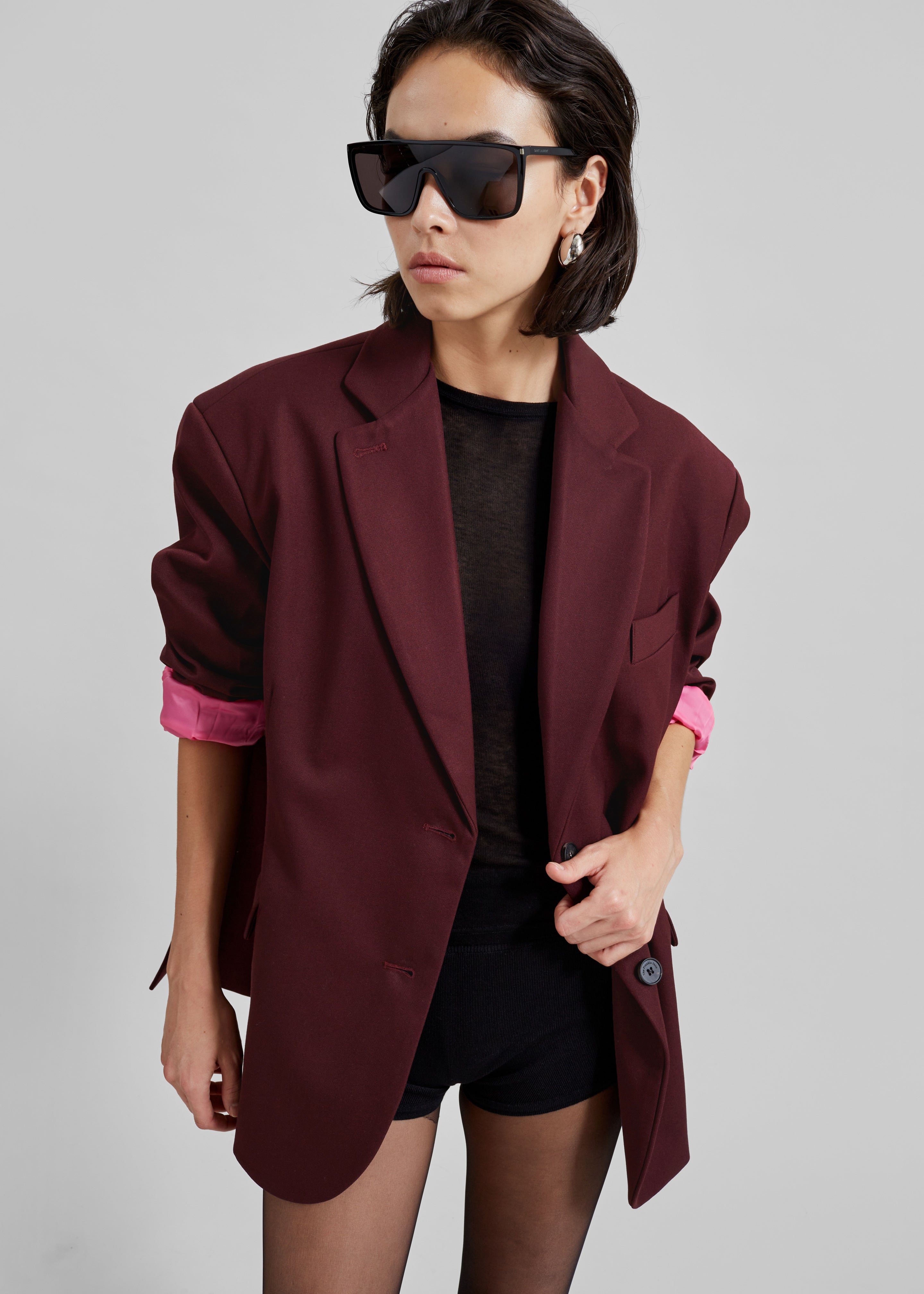 Frankie Oversized Boyfriend Blazer x Barbie™ - Burgundy - 6