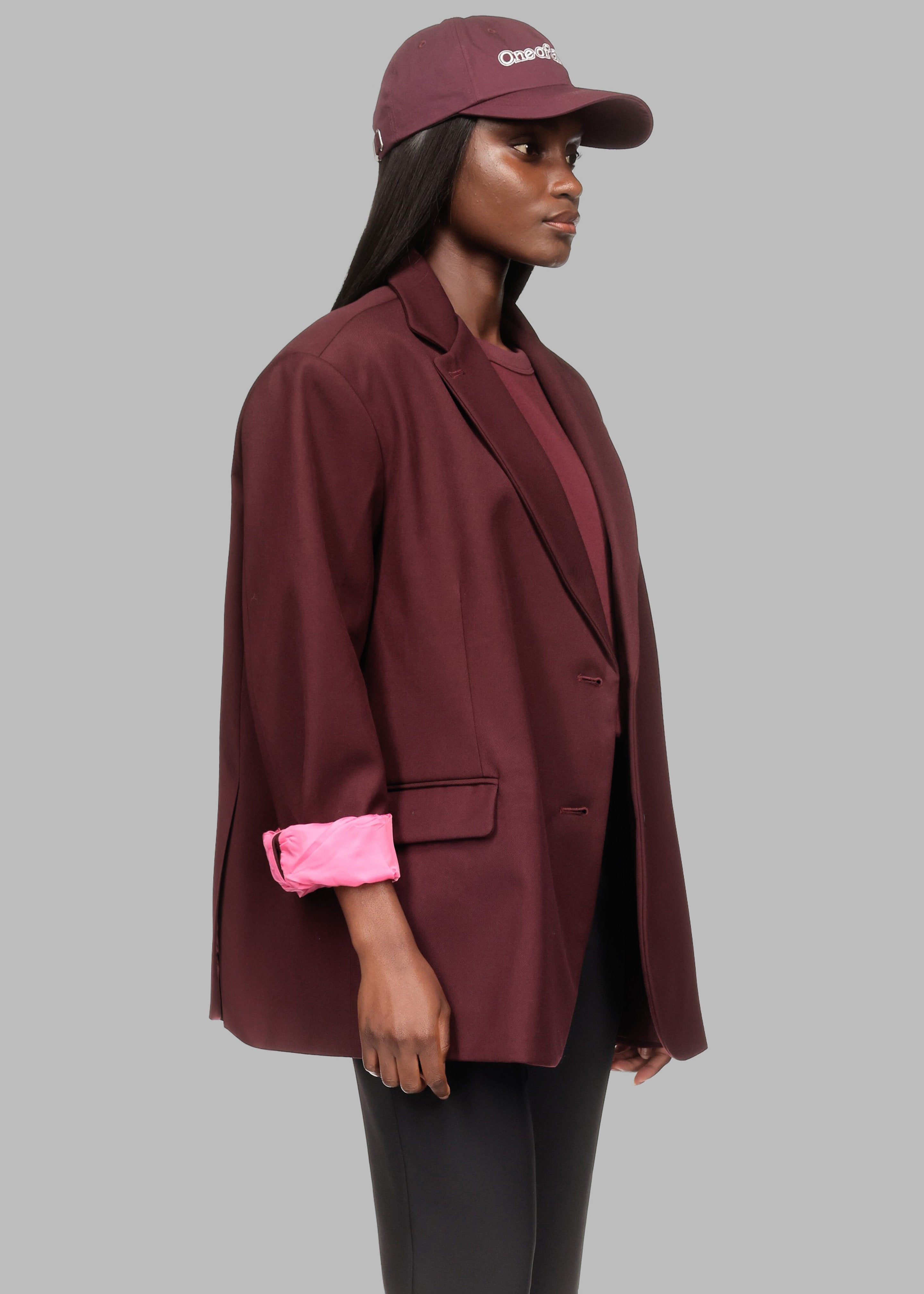 Frankie Oversized Boyfriend Blazer x Barbie™ - Burgundy - 3