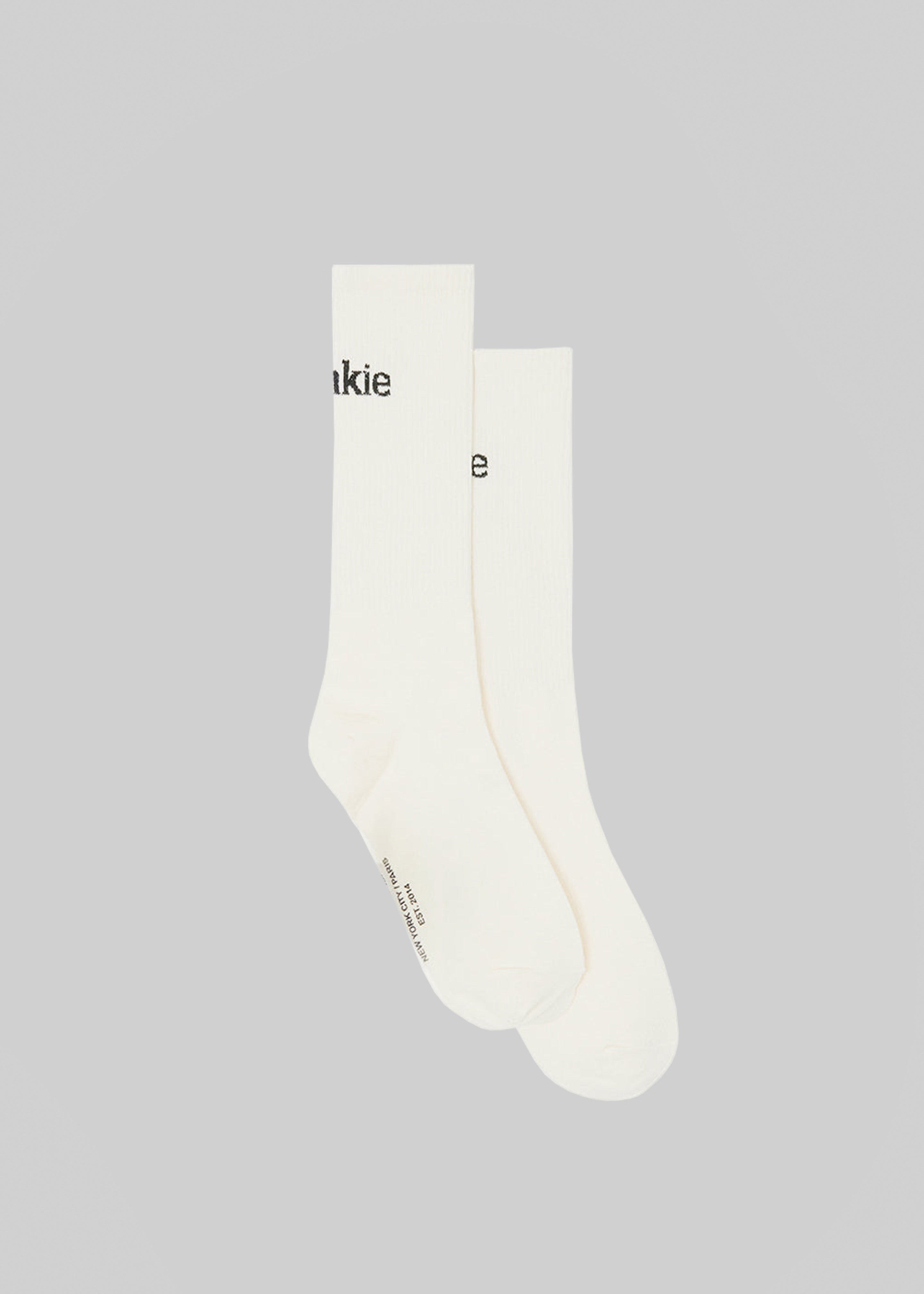 Frankie in English Ribbed Socks - Vanilla - 2