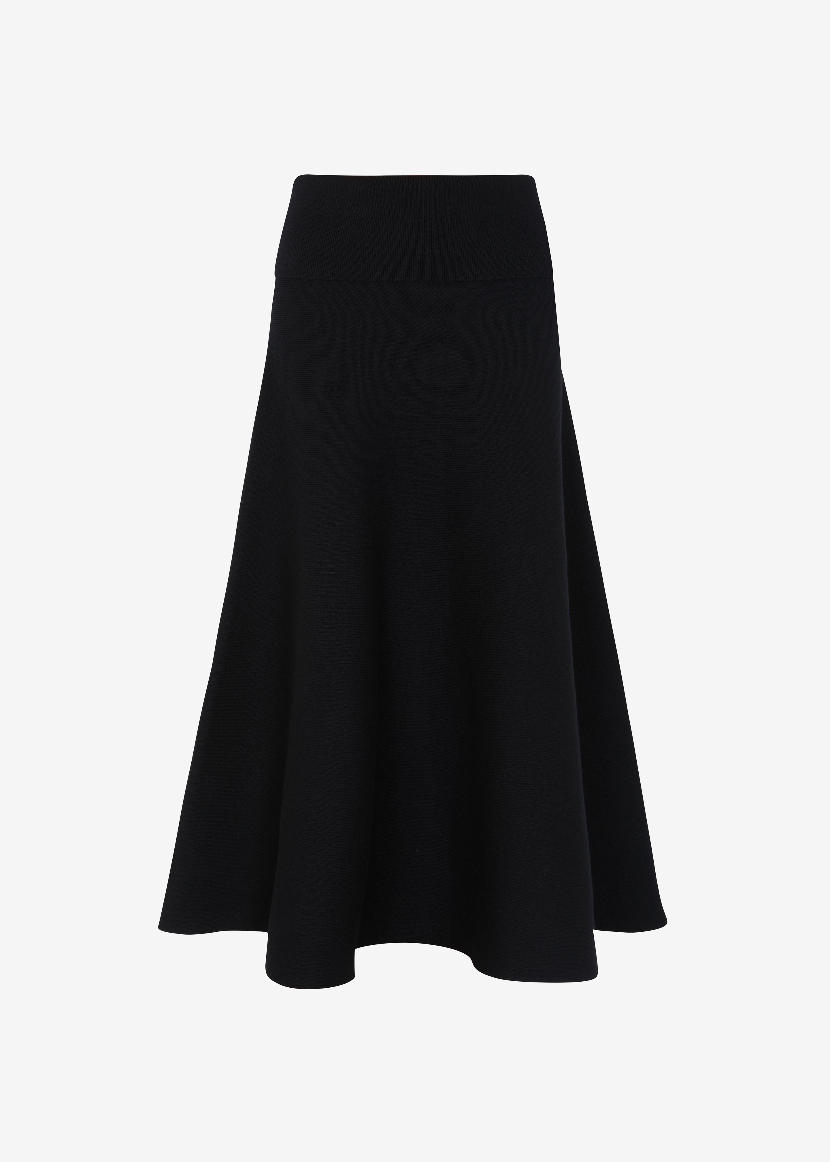 Gabrielle Knit Midi Skirt - Black - 12