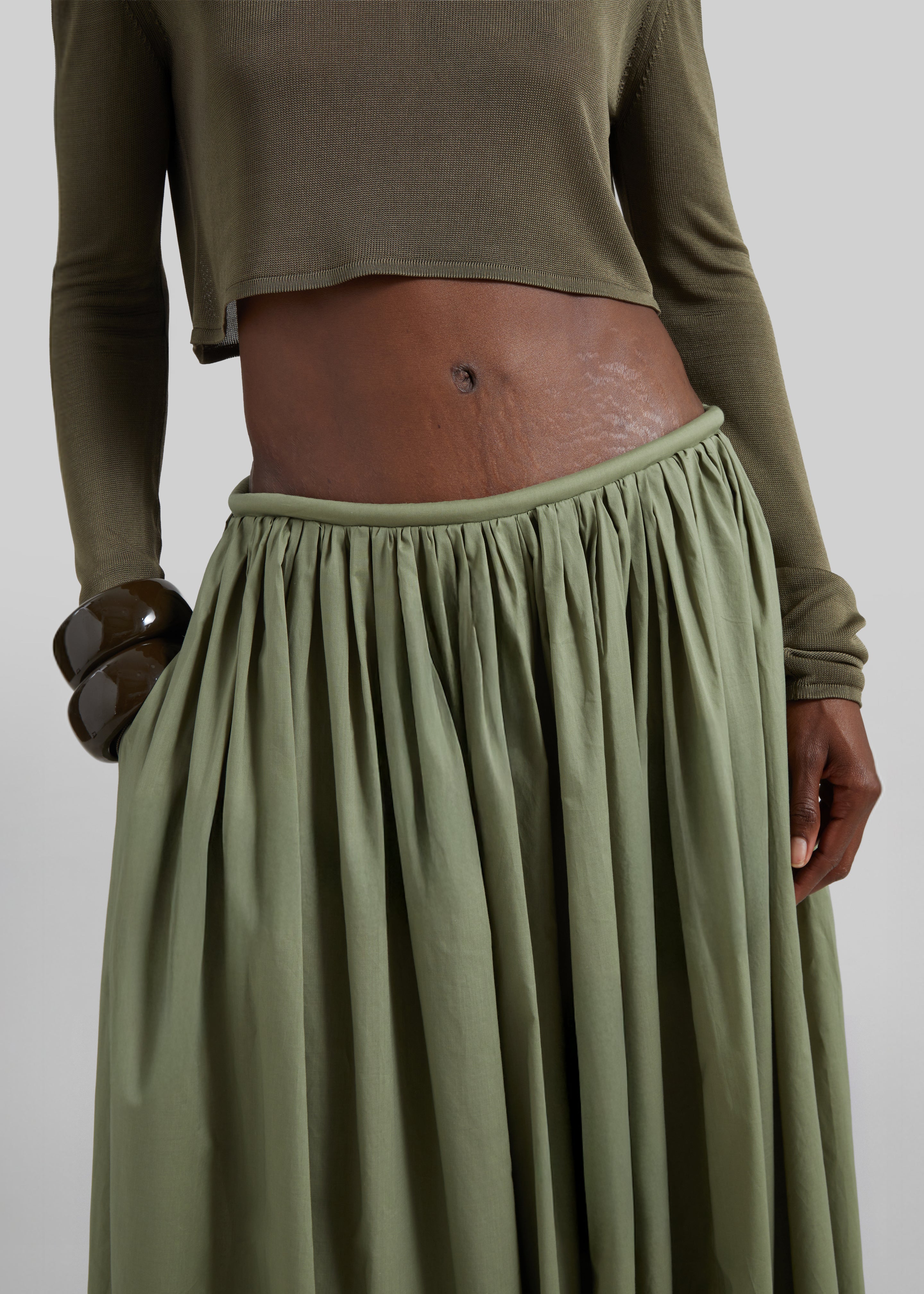 Gaeta Wide Corded Waistband Culottes - Sage – The Frankie Shop