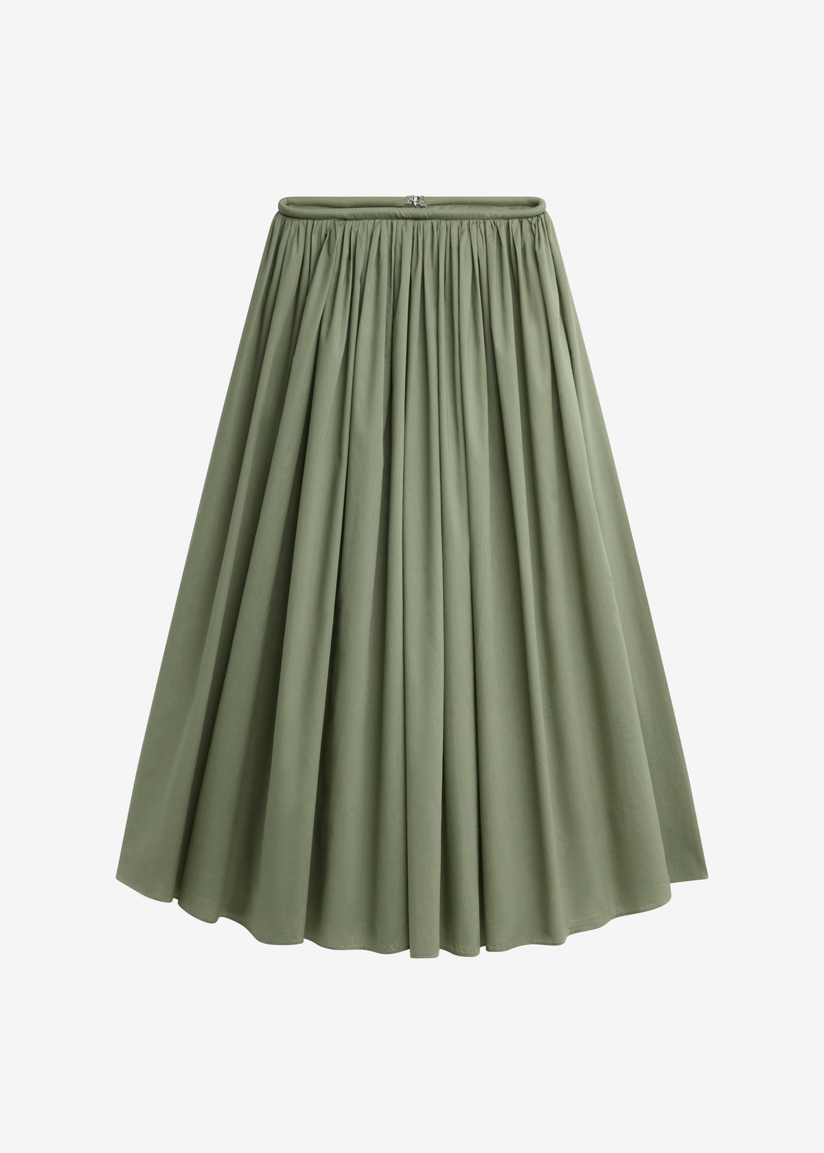 Gaeta Wide Corded Waistband Culottes - Sage - 8