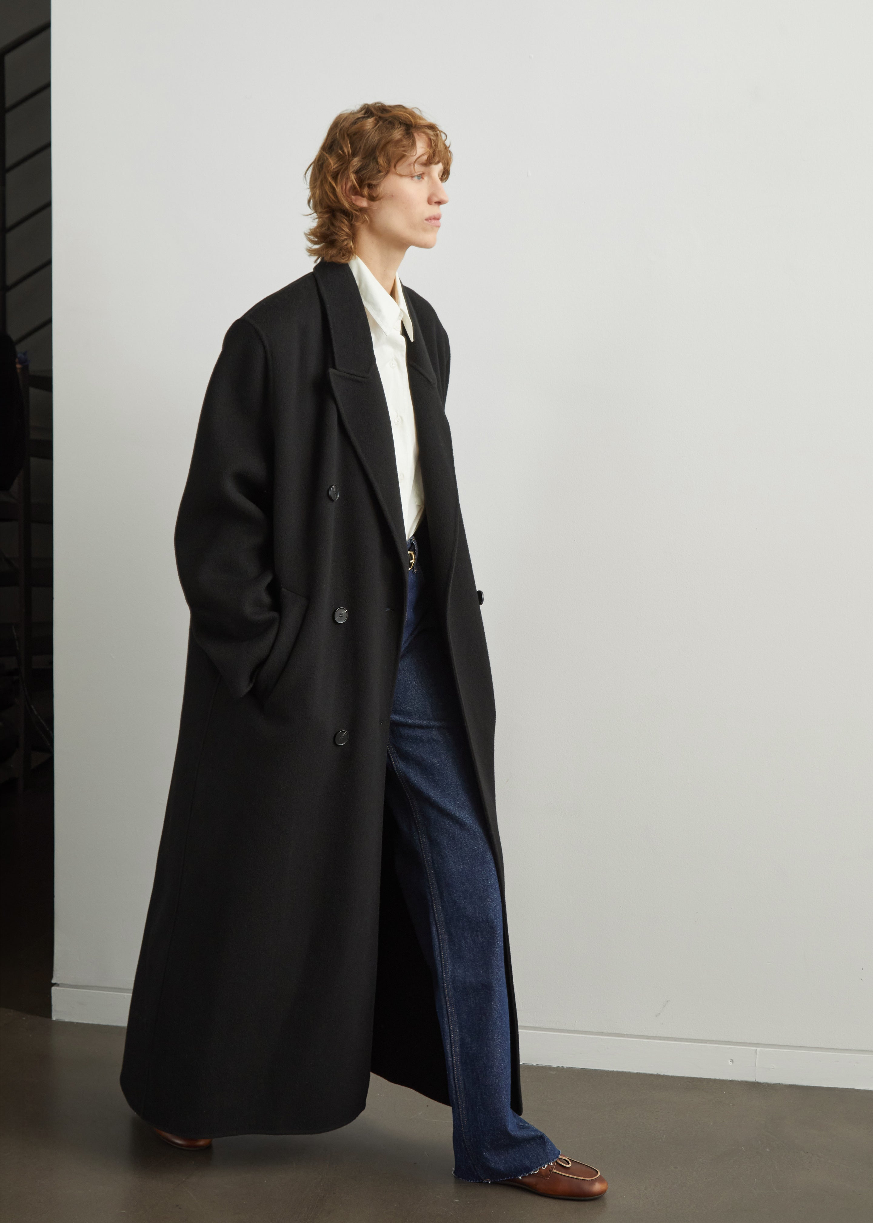 ジャケット・アウター geeong flap pocket wool coat /black Gaia Double-Breasted Coat - Black – The Frankie Shop