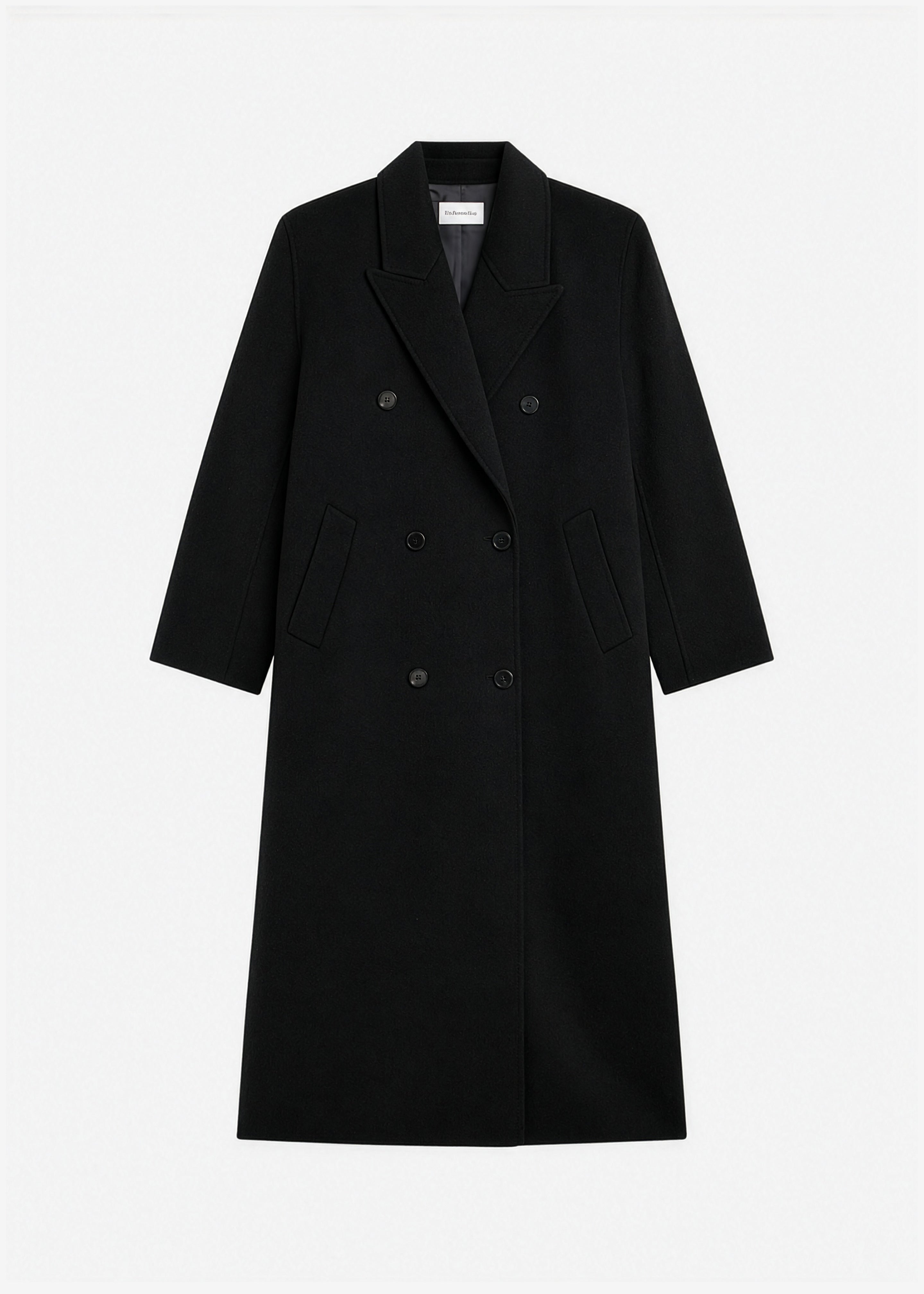 Gaia Double-Breasted Coat - Black – The Frankie Shop